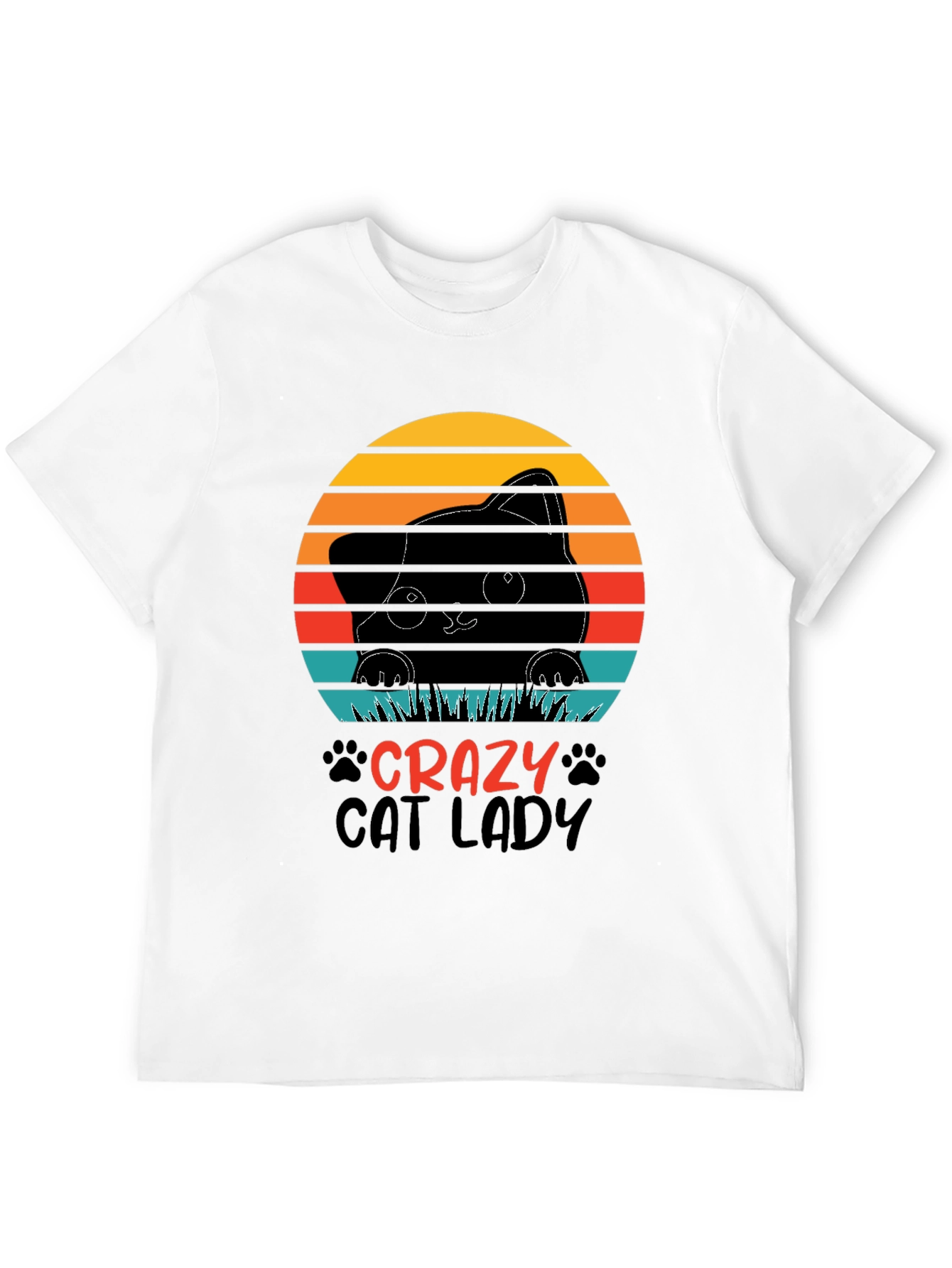Crazy Cat Lady Graphic Tee - Black