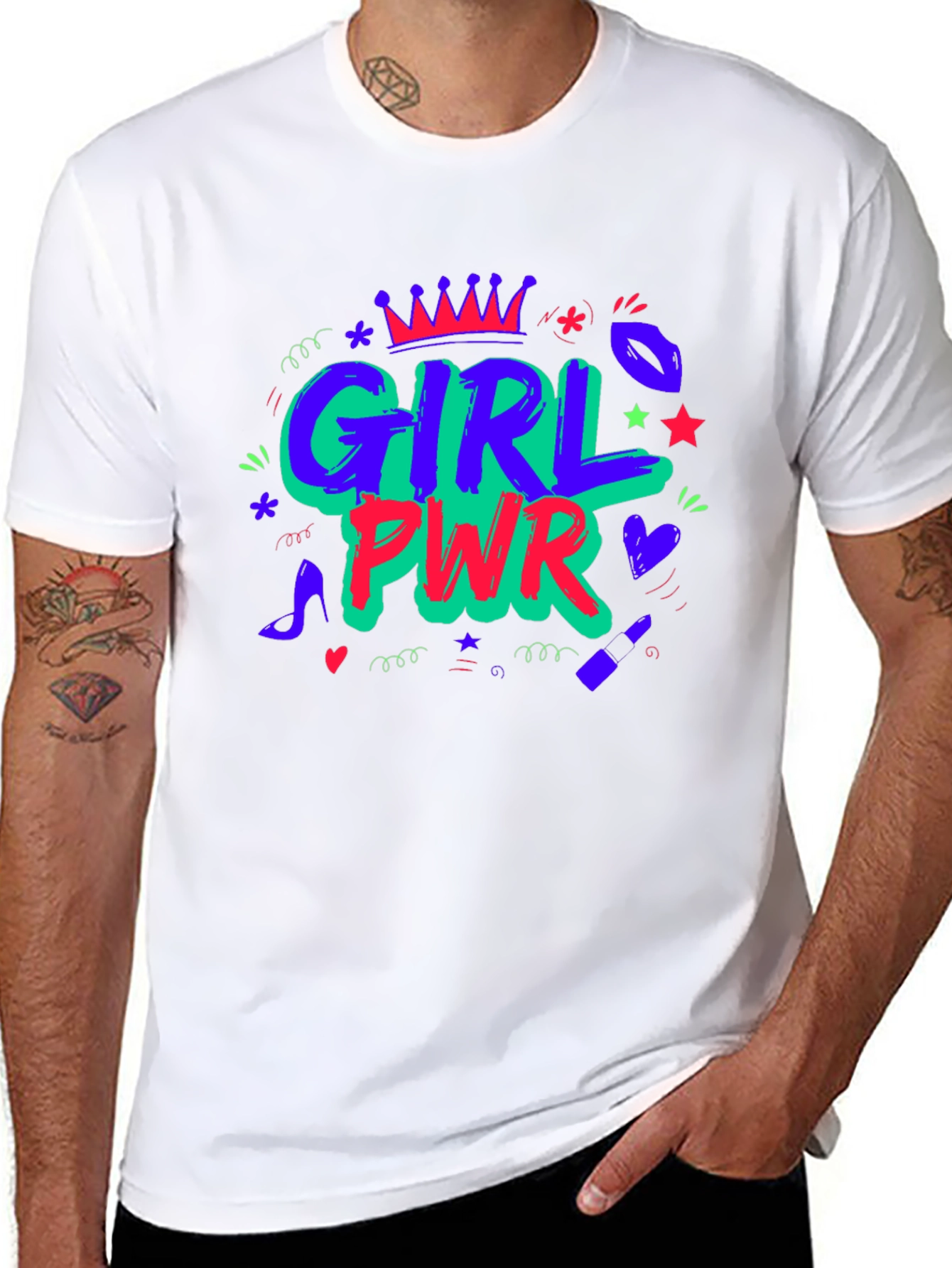 Girl PWR Black Graphic T-Shirt