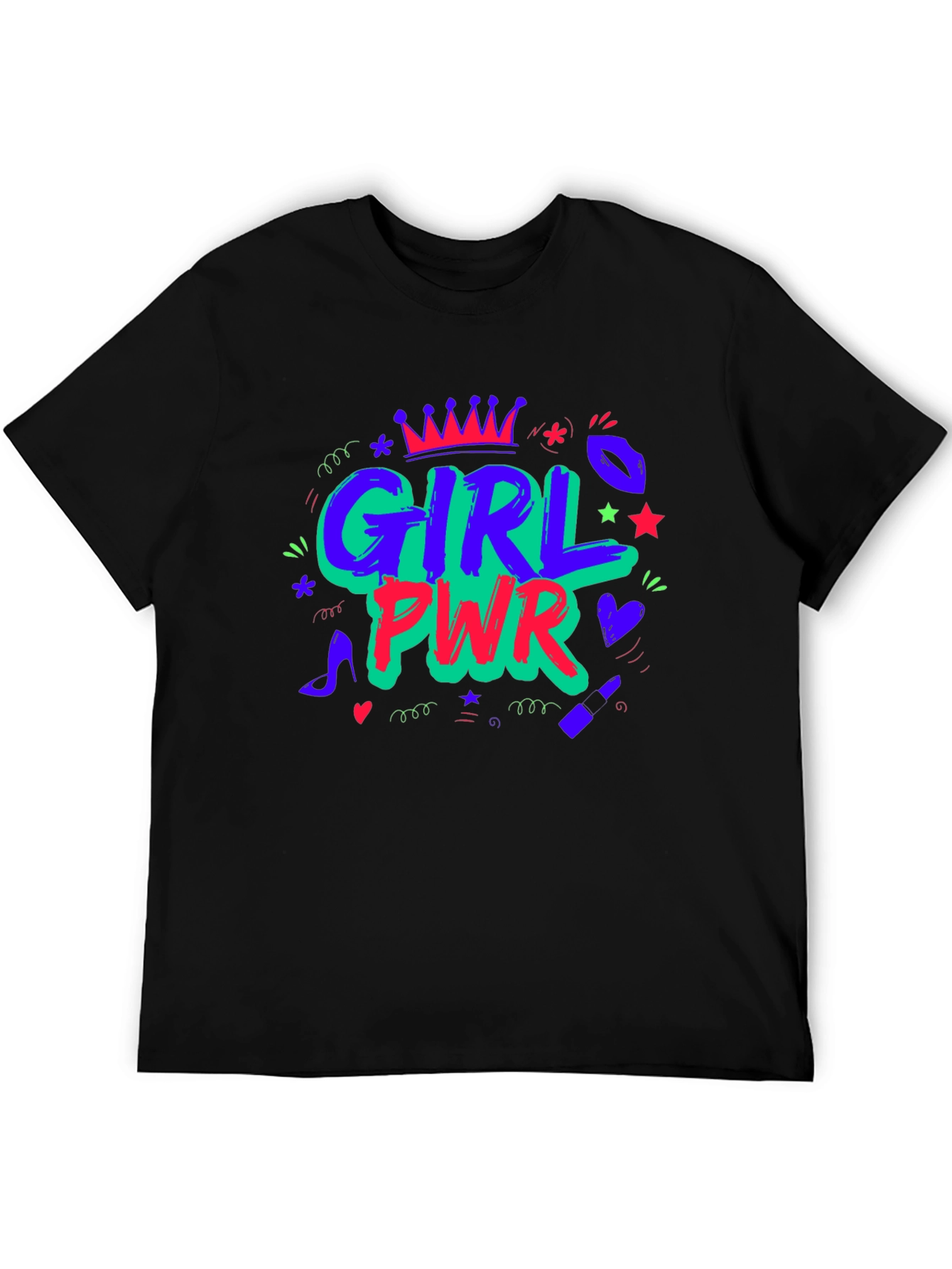 Girl PWR Black Graphic T-Shirt