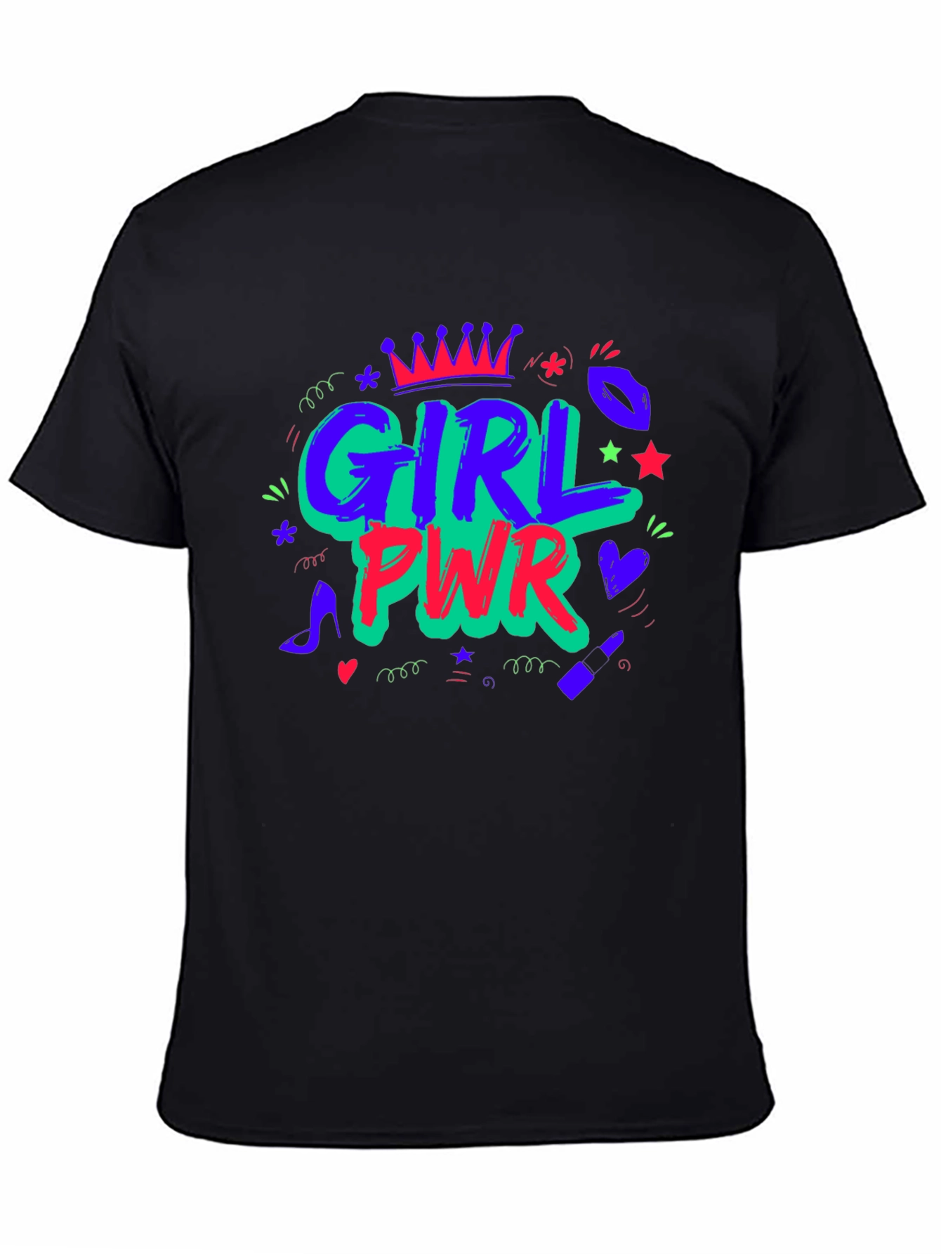 Girl PWR Black Graphic T-Shirt