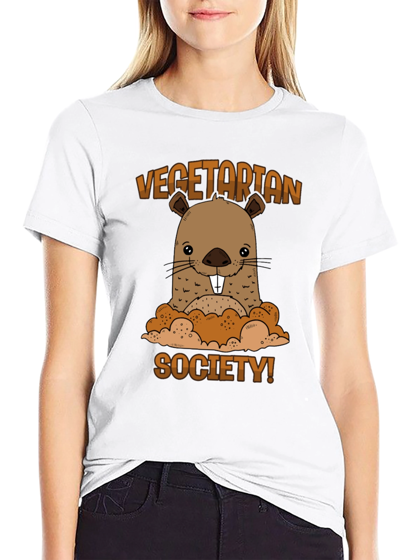 Vegetarian Society Beaver Graphic T-Shirt