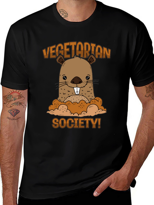 Vegetarian Society Beaver Graphic T-Shirt