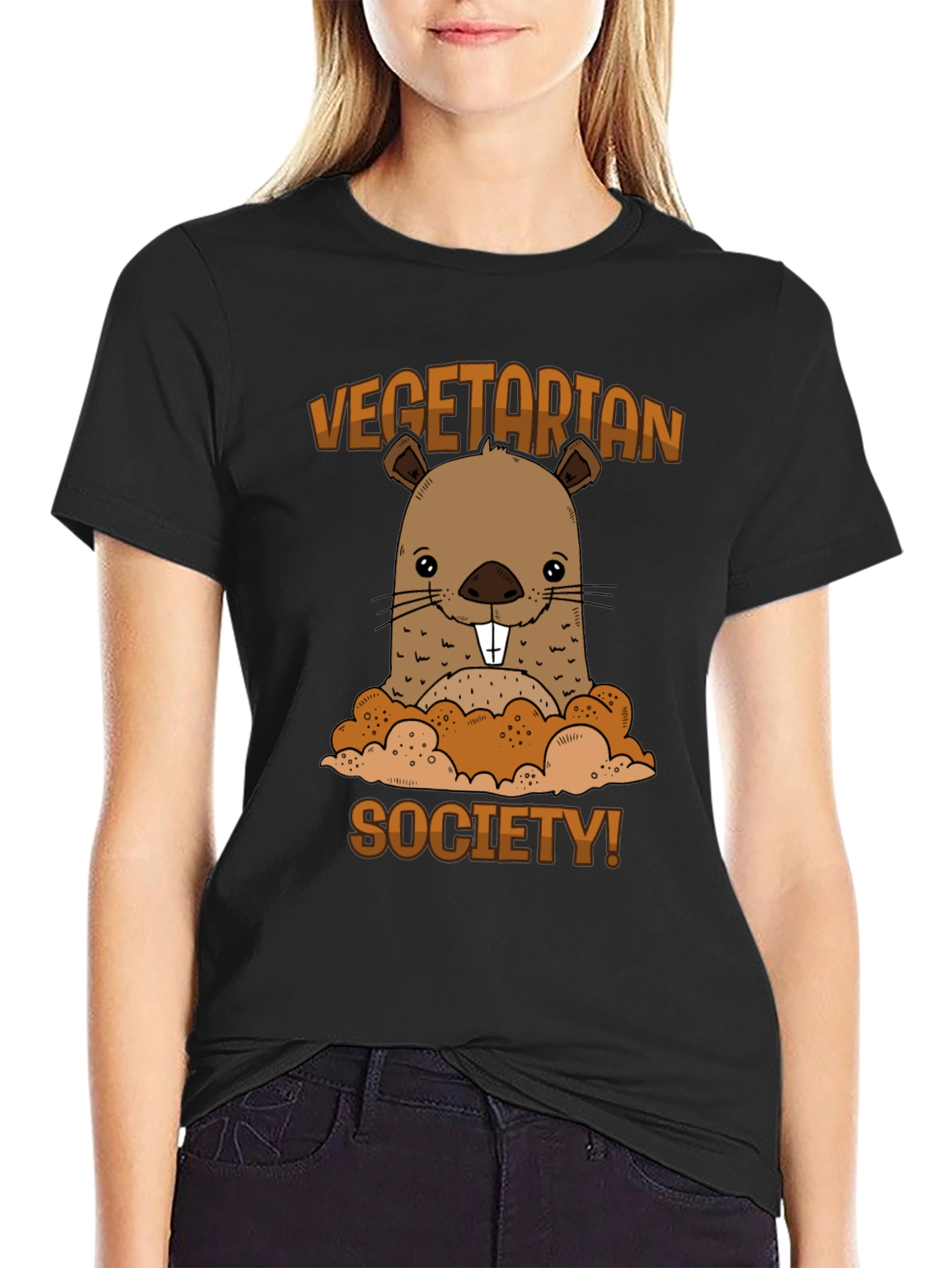 Vegetarian Society Beaver Graphic T-Shirt