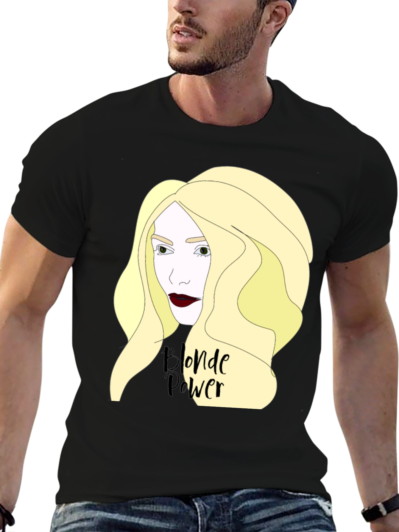 Blonde Power Graphic Tee - Black T-Shirt