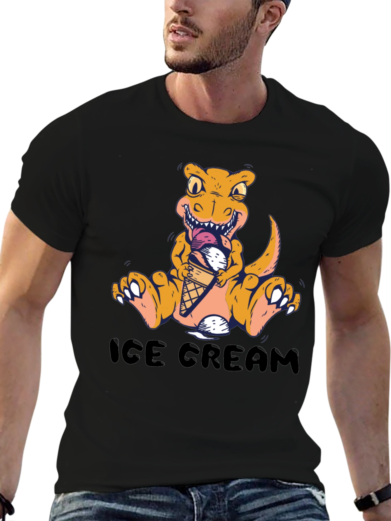 Dino Ice Cream T-Shirt - Fun Graphic Tee