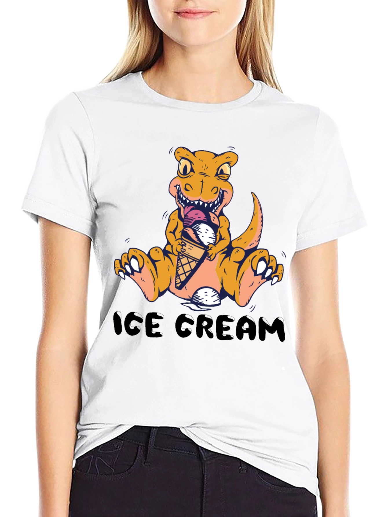 Dino Ice Cream T-Shirt - Fun Graphic Tee
