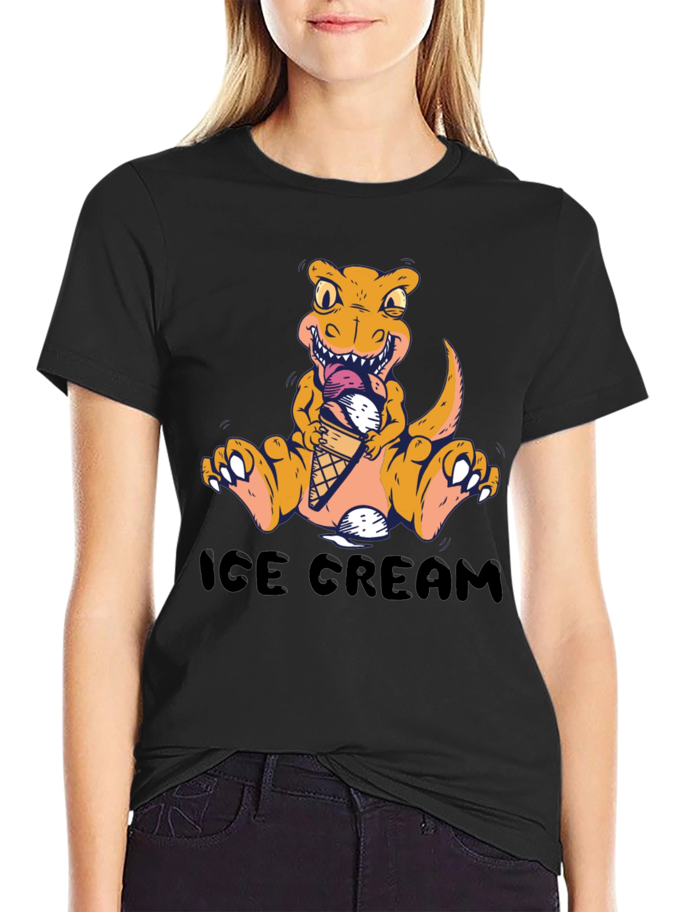 Dino Ice Cream T-Shirt - Fun Graphic Tee