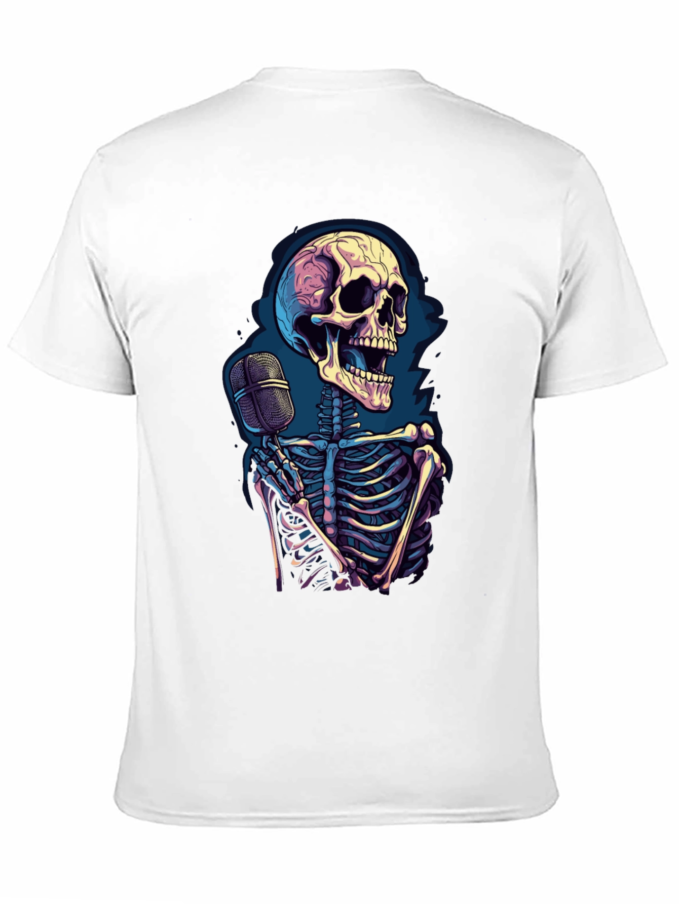 Skeleton Singer Graphic Tee - Black