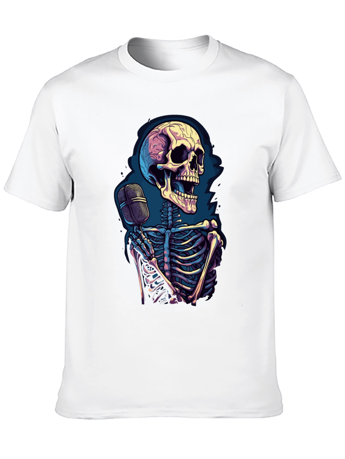 Skeleton Singer Graphic Tee - Black