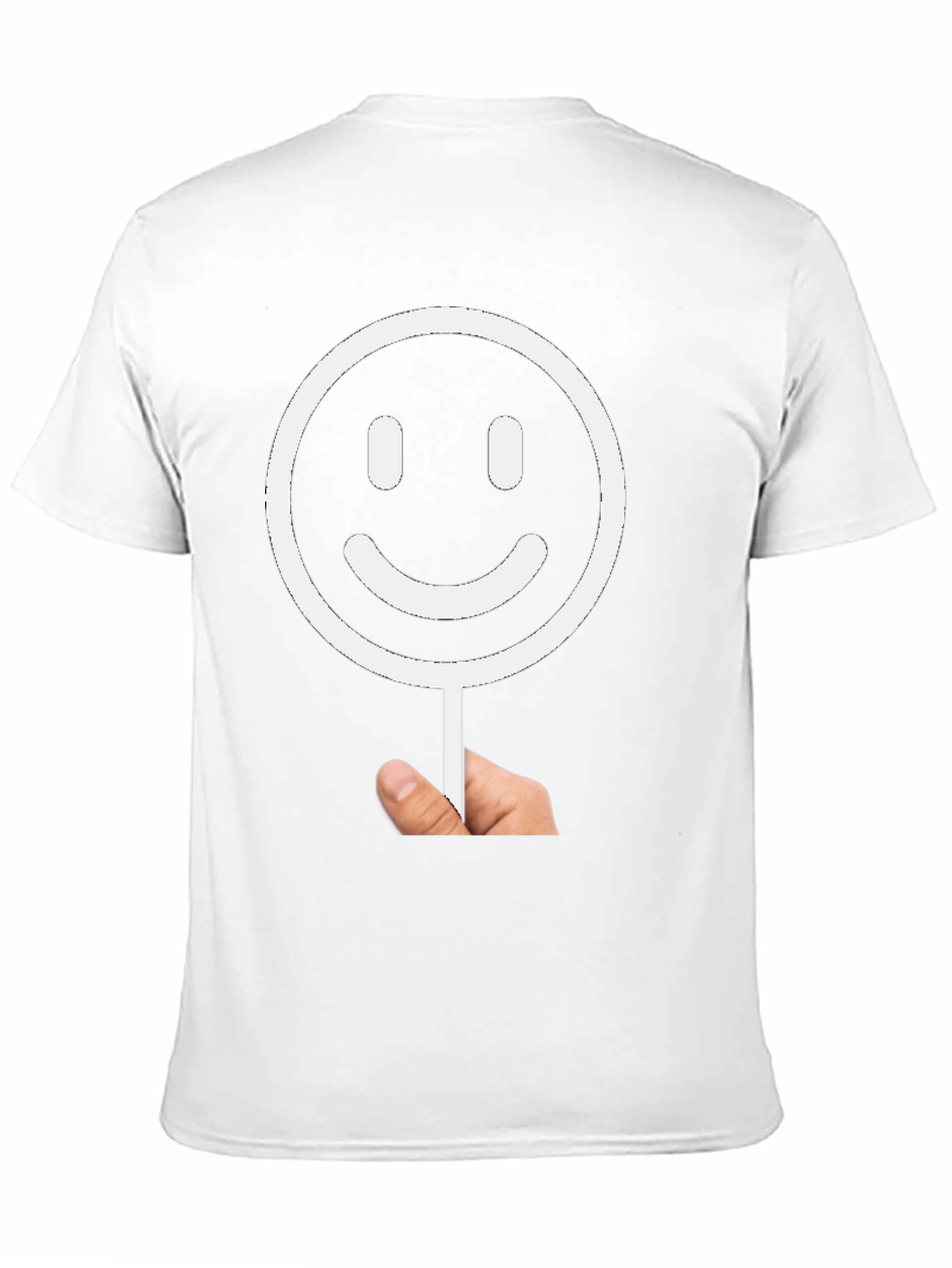 Smiley Face Graphic Tee - Black Cotton T-Shirt