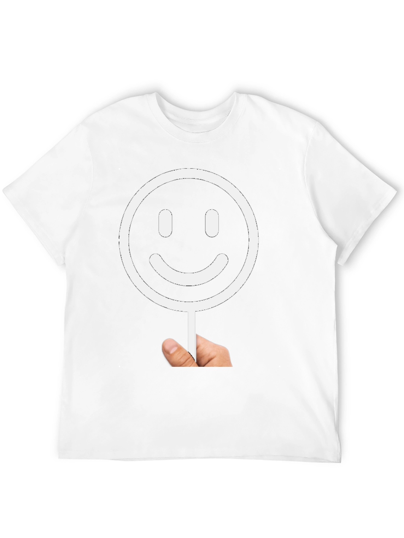 Smiley Face Graphic Tee - Black Cotton T-Shirt