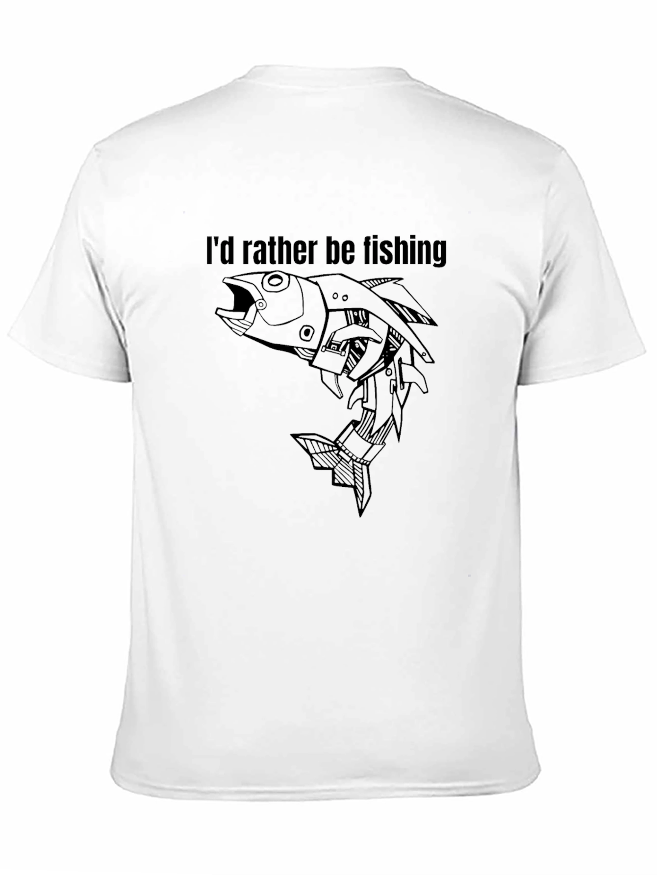 Id Rather Be Fishing Black T-Shirt