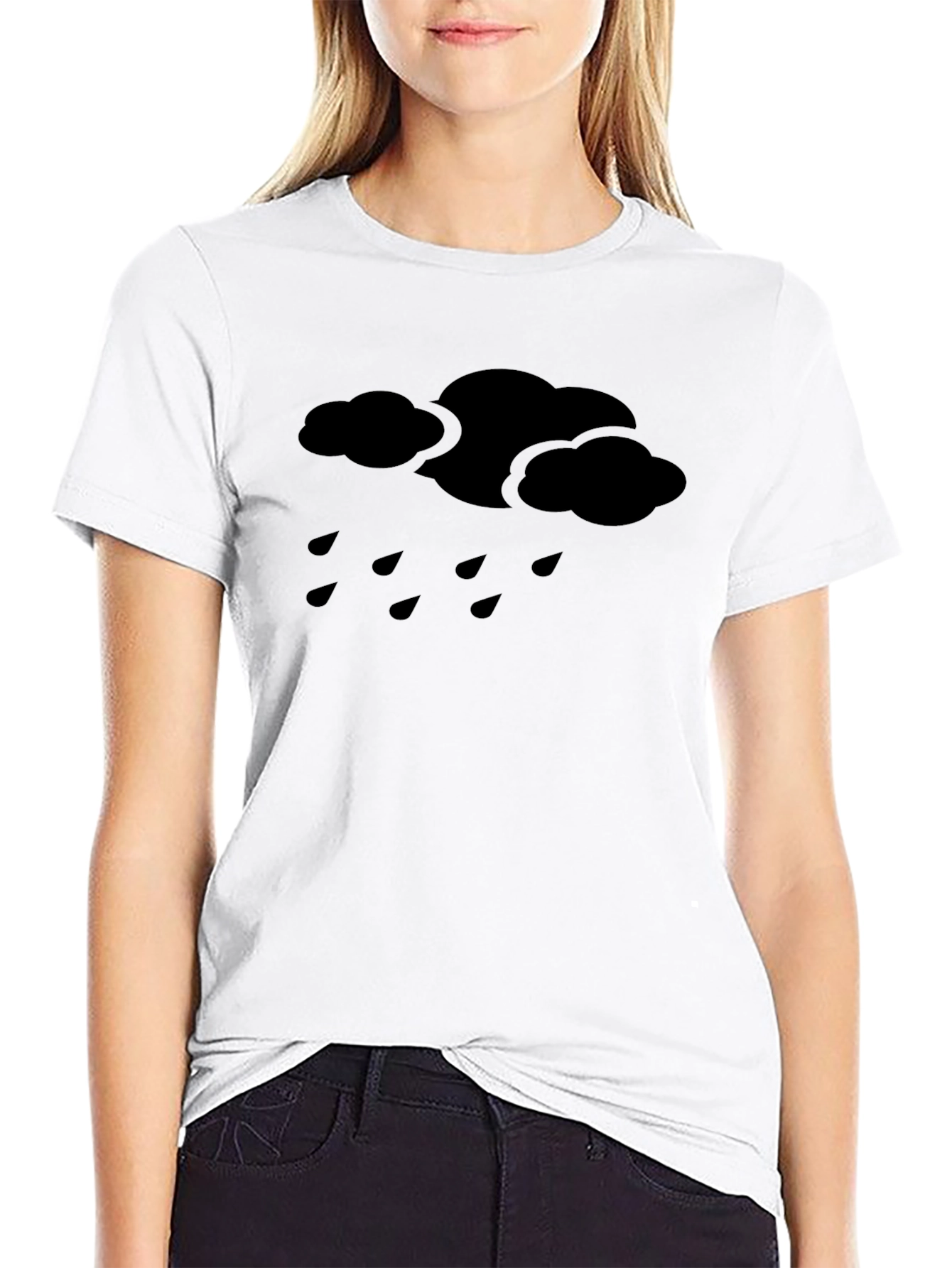 Rain Cloud Graphic Tee - Black