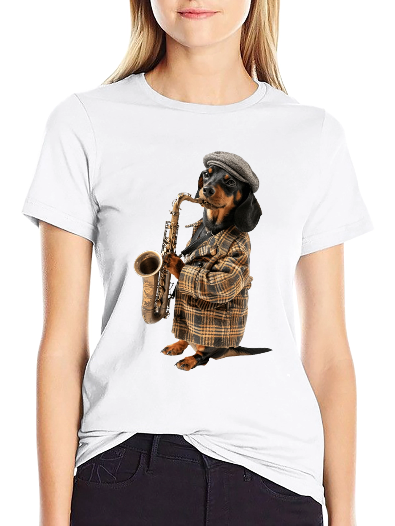 Dachshund Saxophone T-Shirt