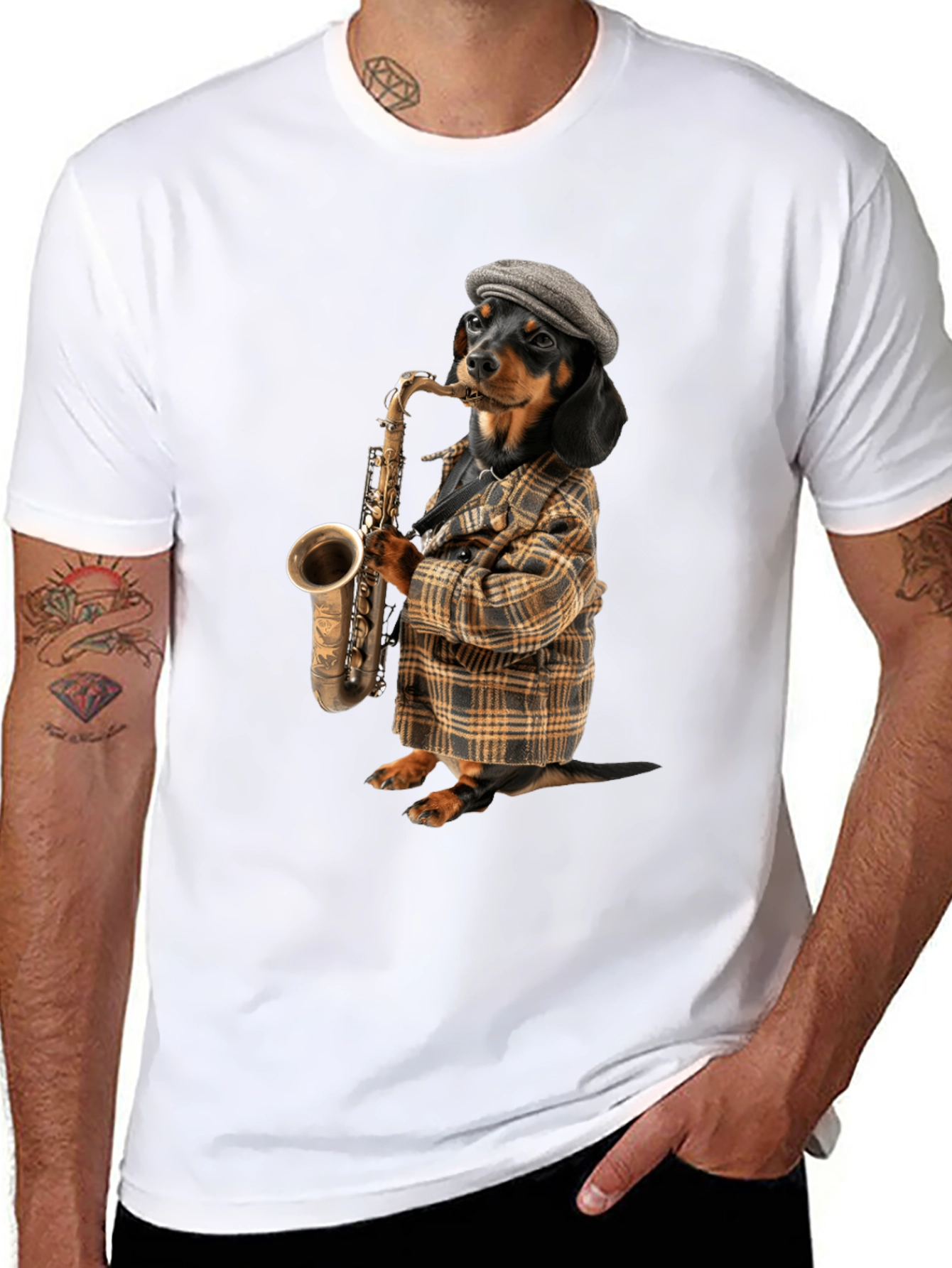 Dachshund Saxophone T-Shirt
