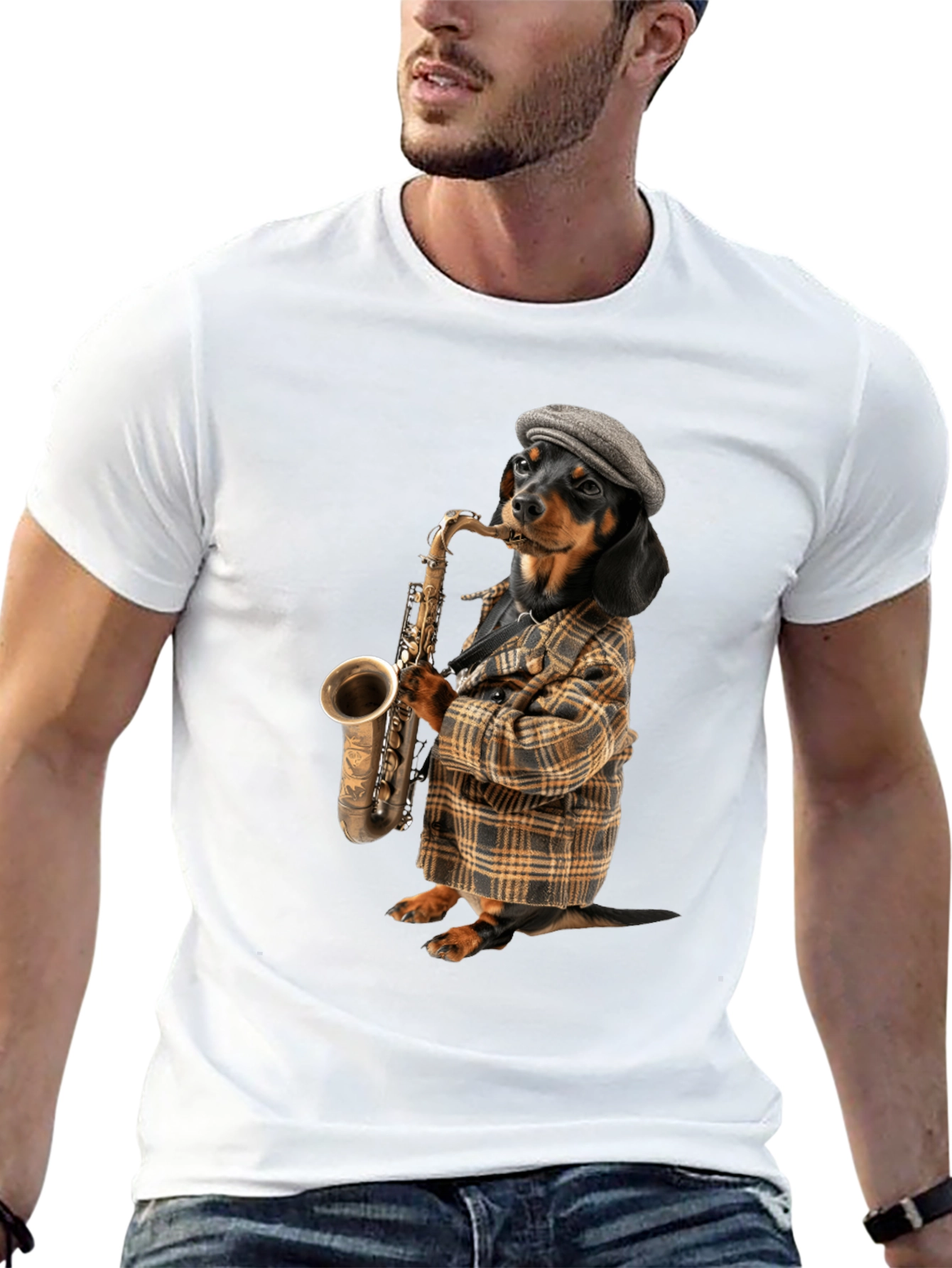 Dachshund Saxophone T-Shirt