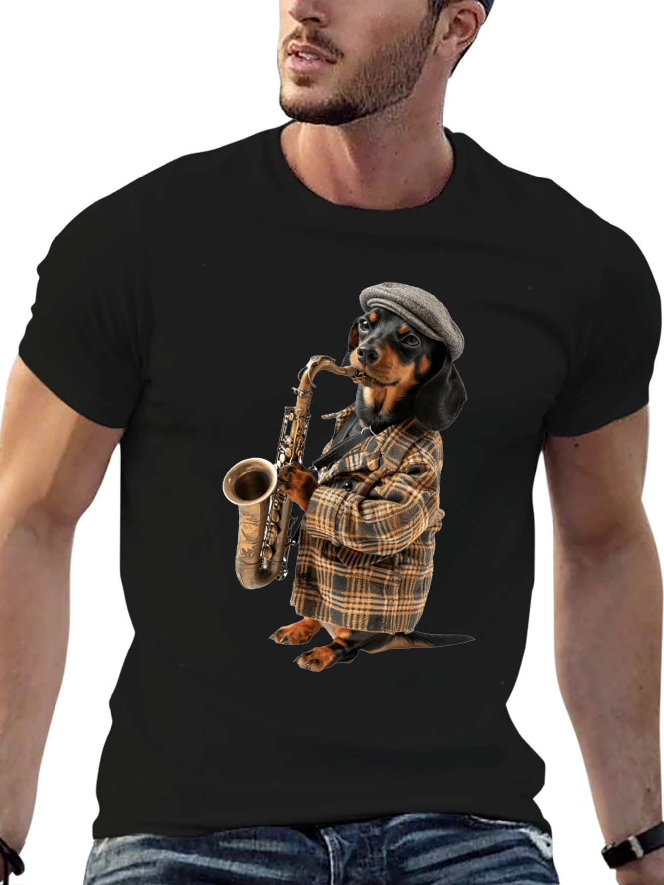 Dachshund Saxophone T-Shirt
