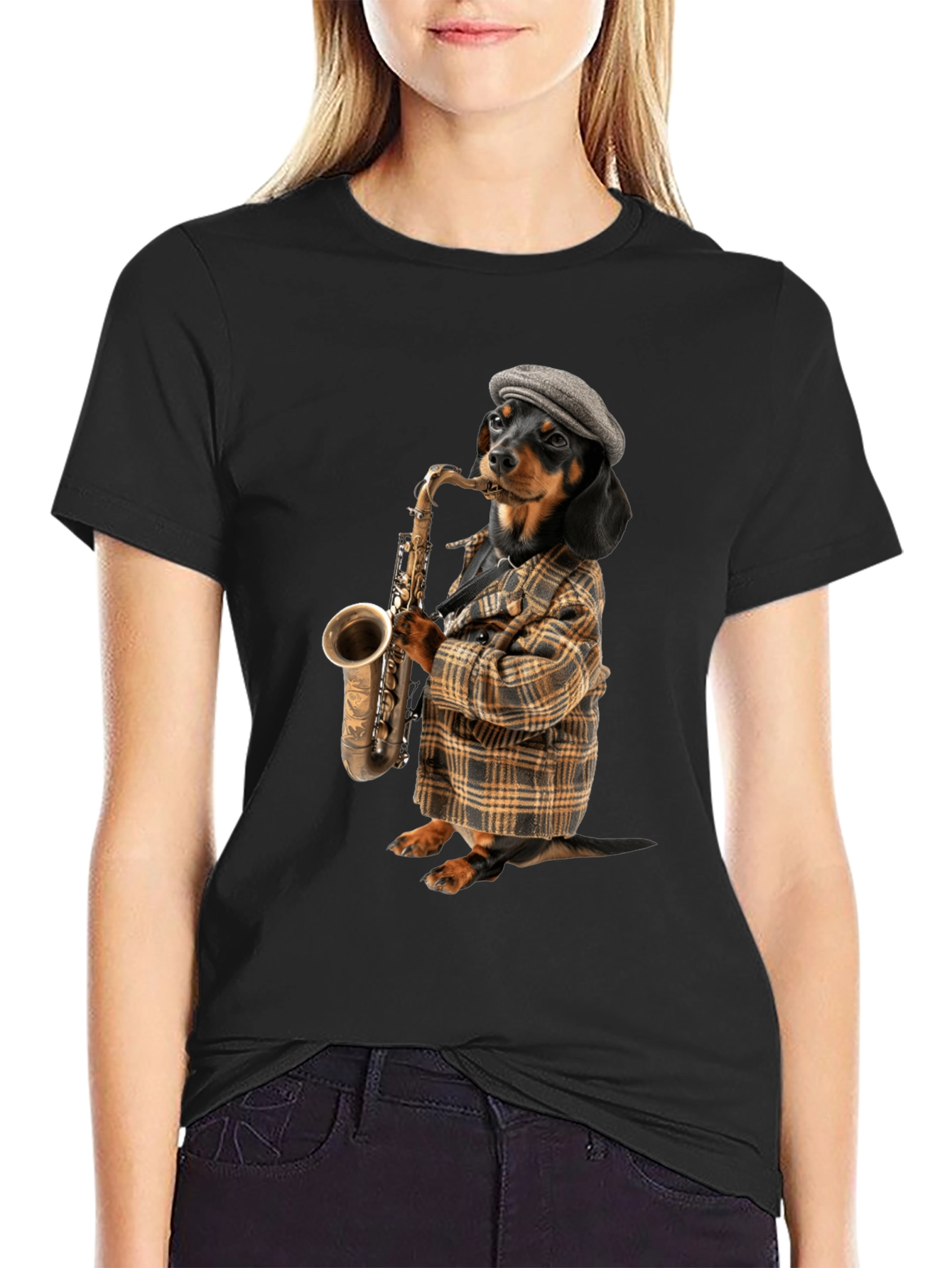 Dachshund Saxophone T-Shirt