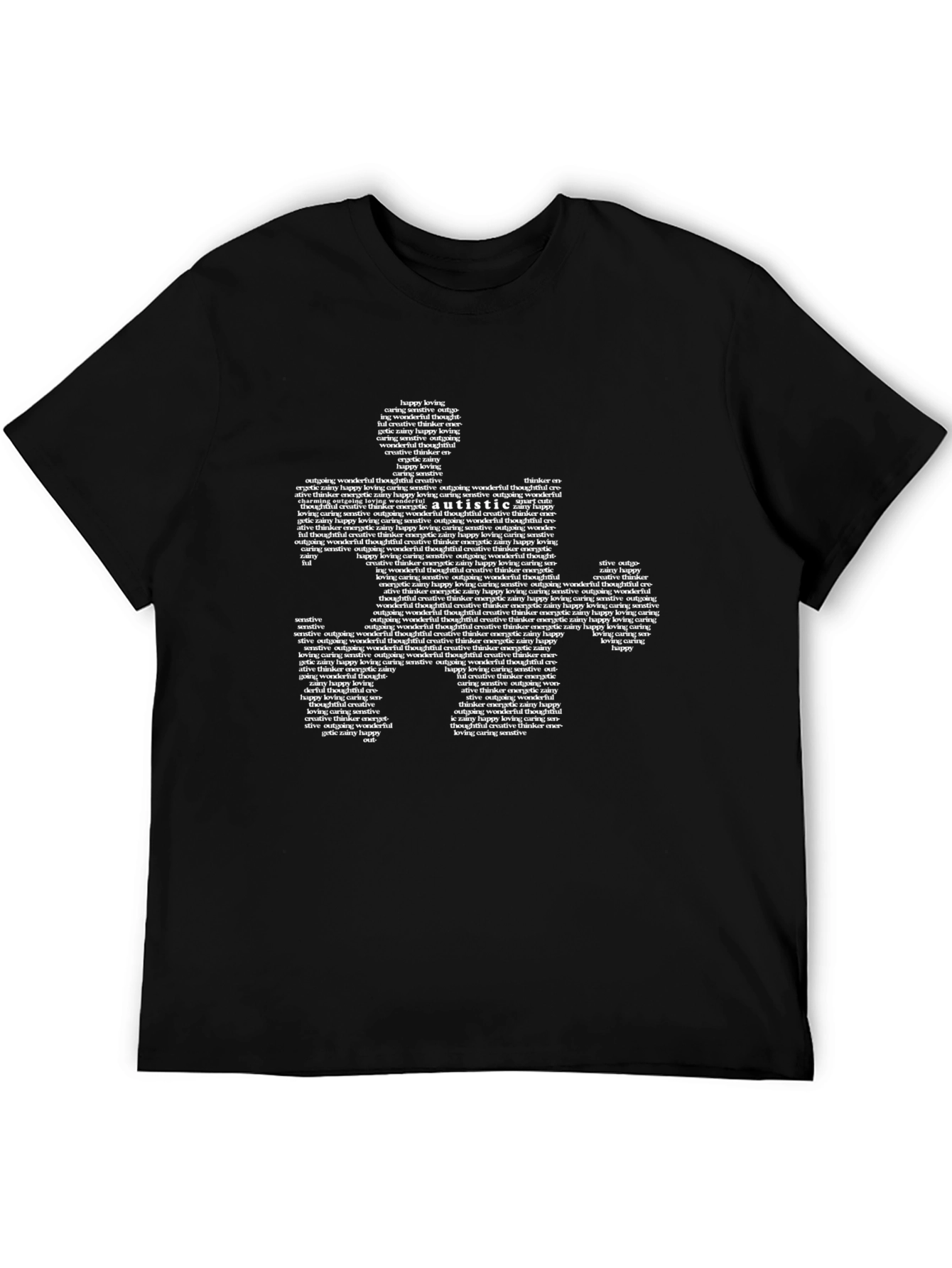Autism Awareness Puzzle T-Shirt - Black