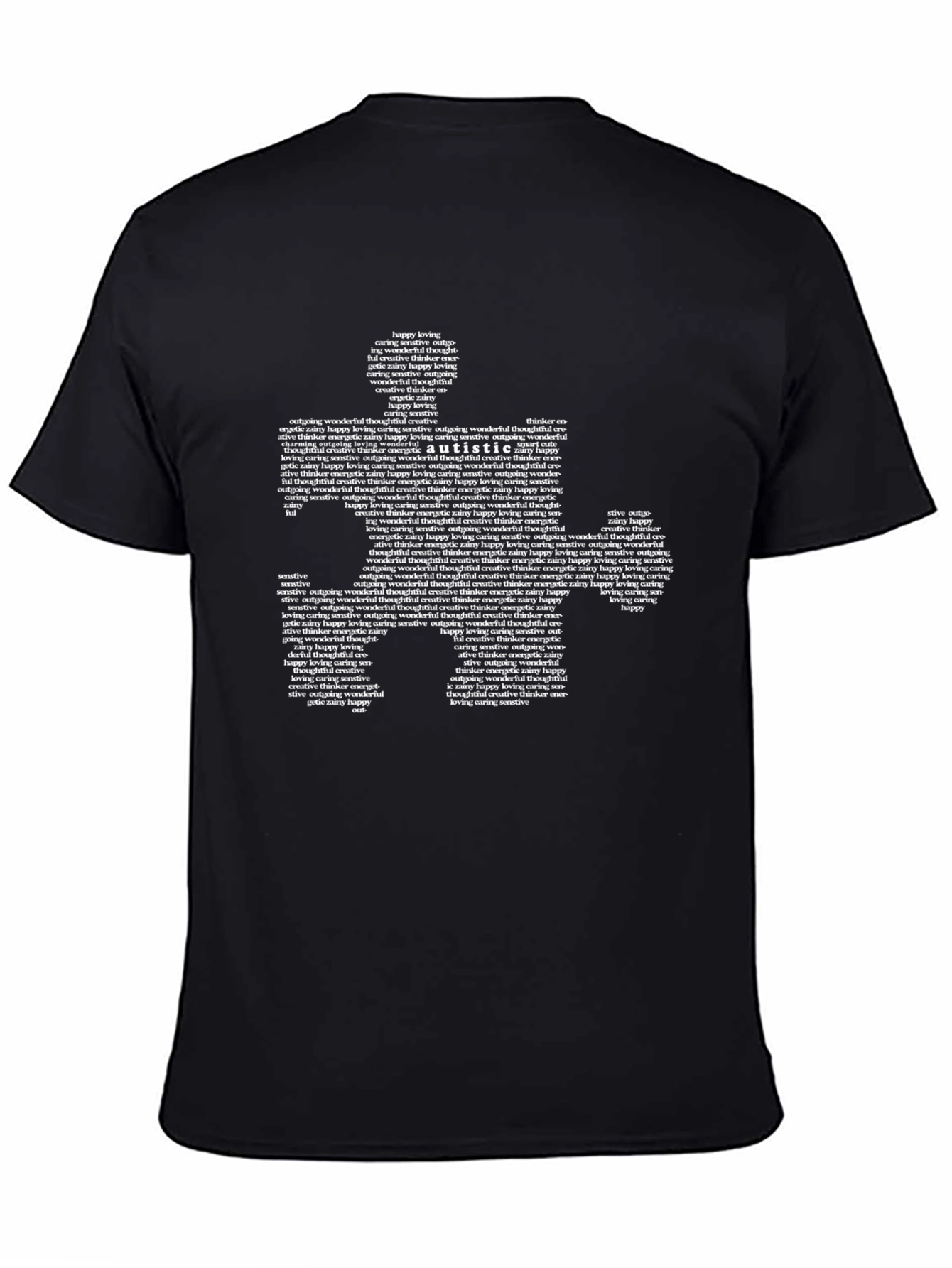 Autism Awareness Puzzle T-Shirt - Black