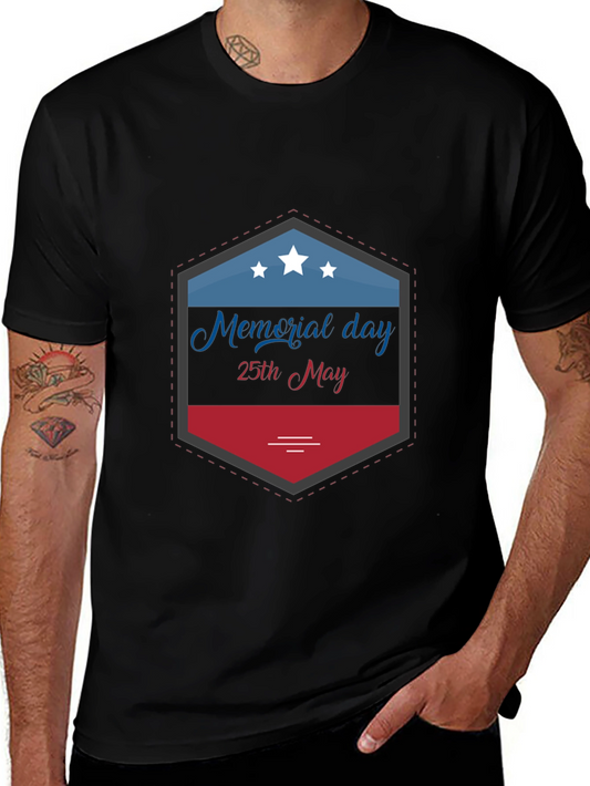 Memorial Day T-Shirt - Stars & Stripes Patriotic Design