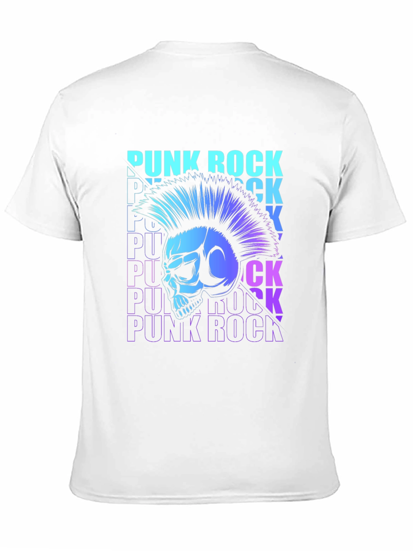 Punk Rock Skull Graphic T-Shirt