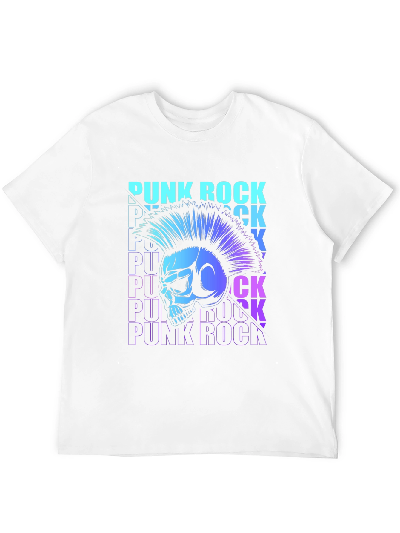 Punk Rock Skull Graphic T-Shirt