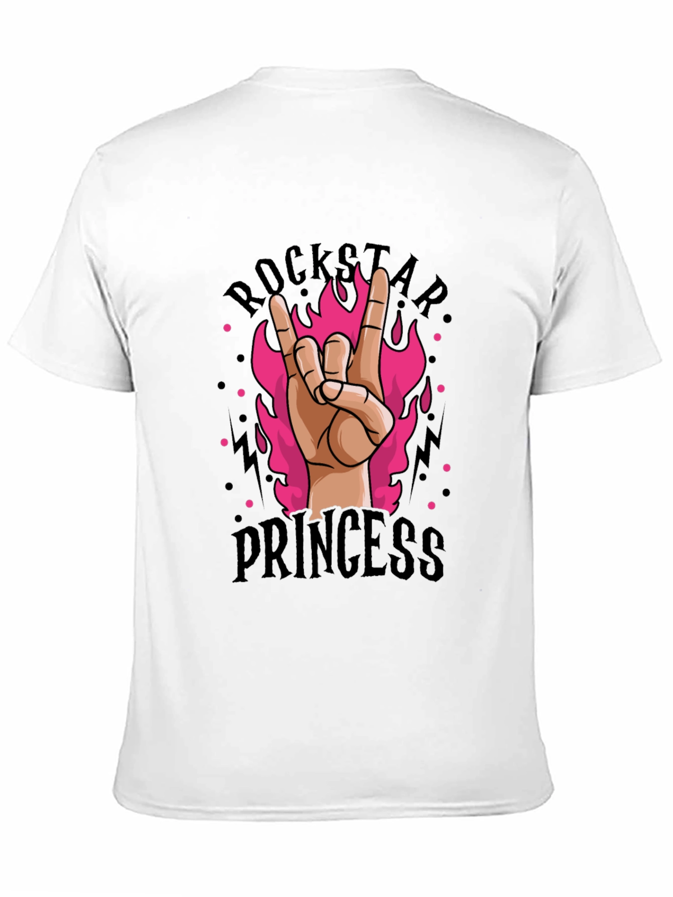 Rockstar Princess Graphic Tee - Black Cotton T-Shirt