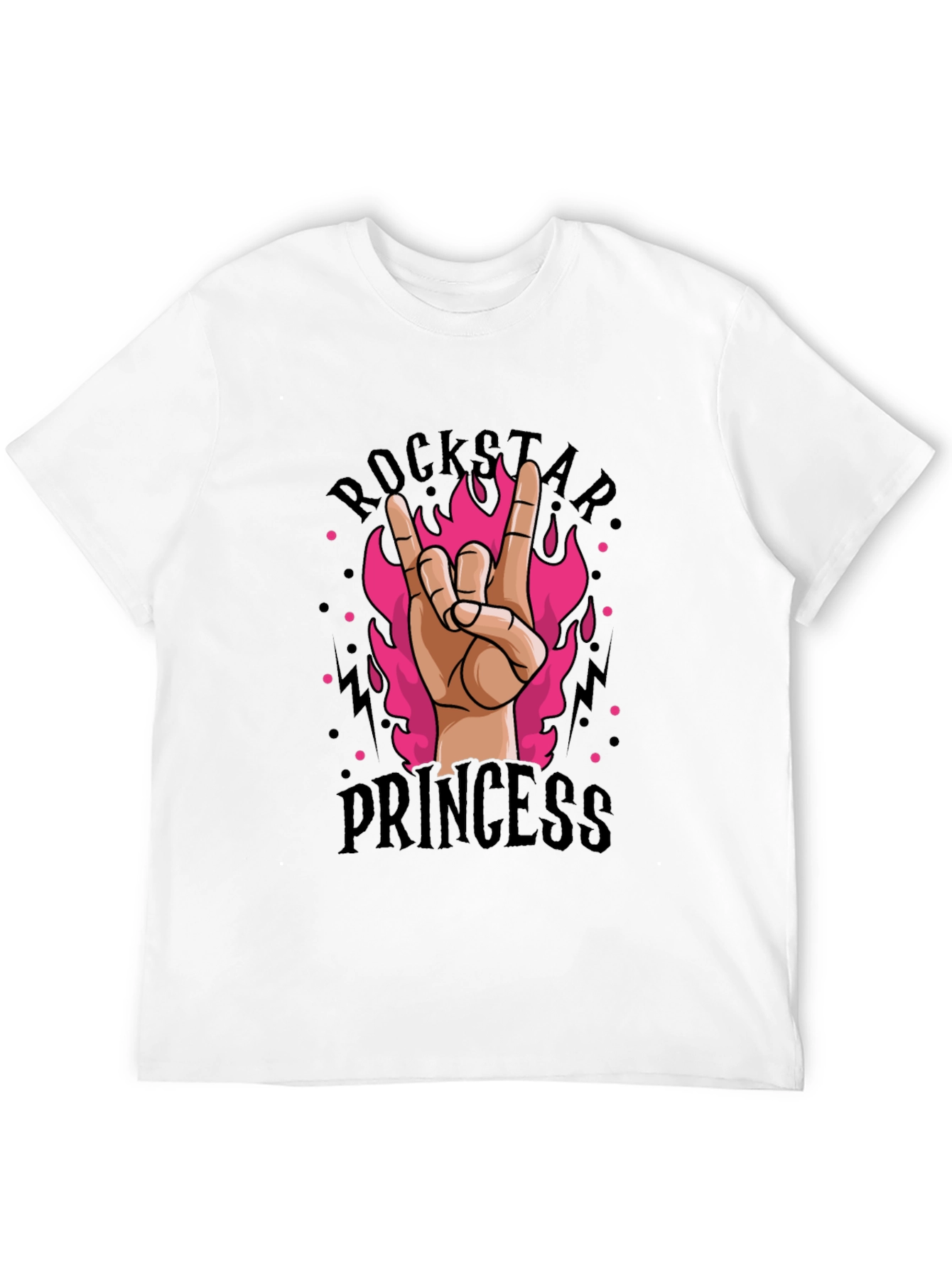 Rockstar Princess Graphic Tee - Black Cotton T-Shirt