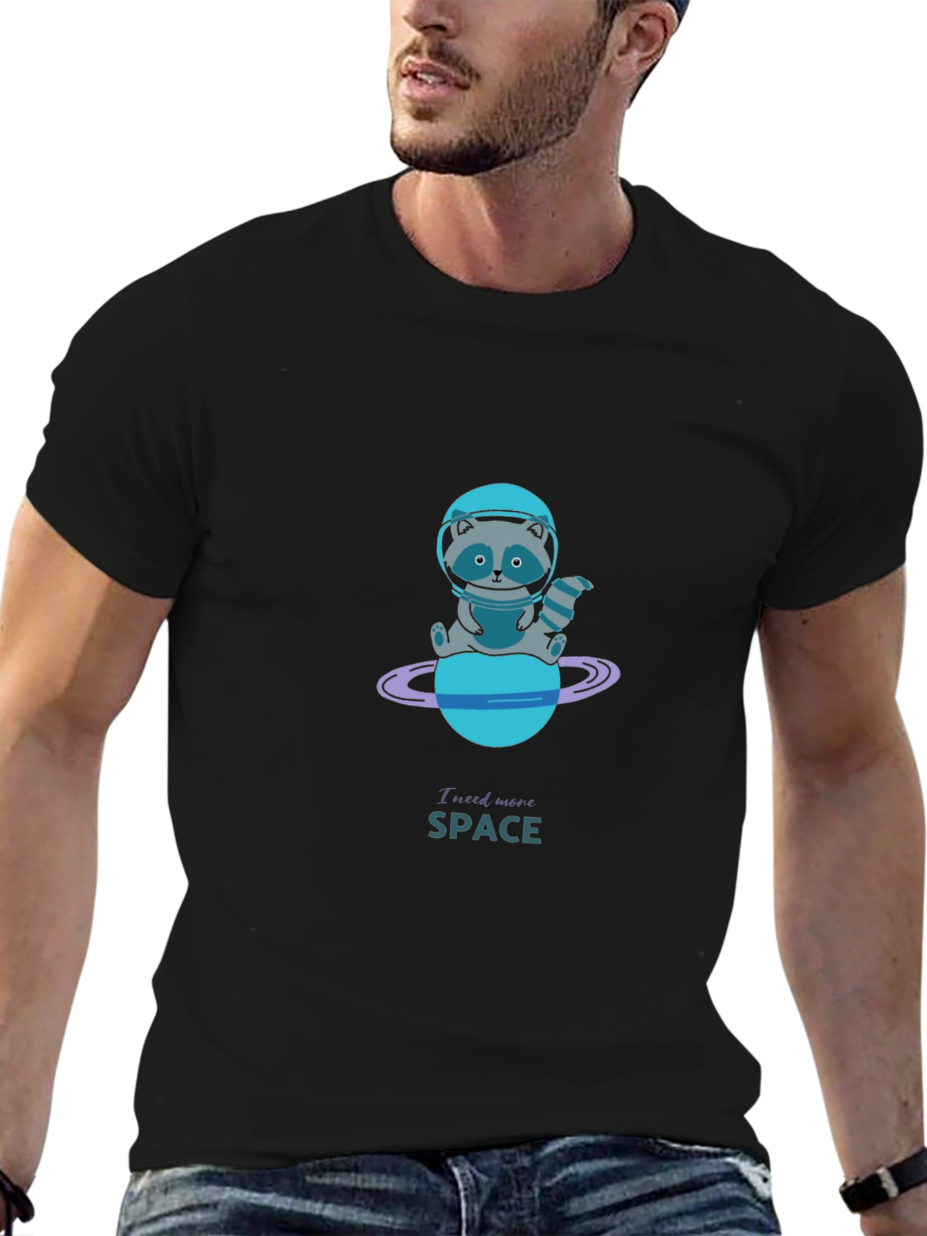 Cosmic Raccoon T-Shirt - I Need More Space