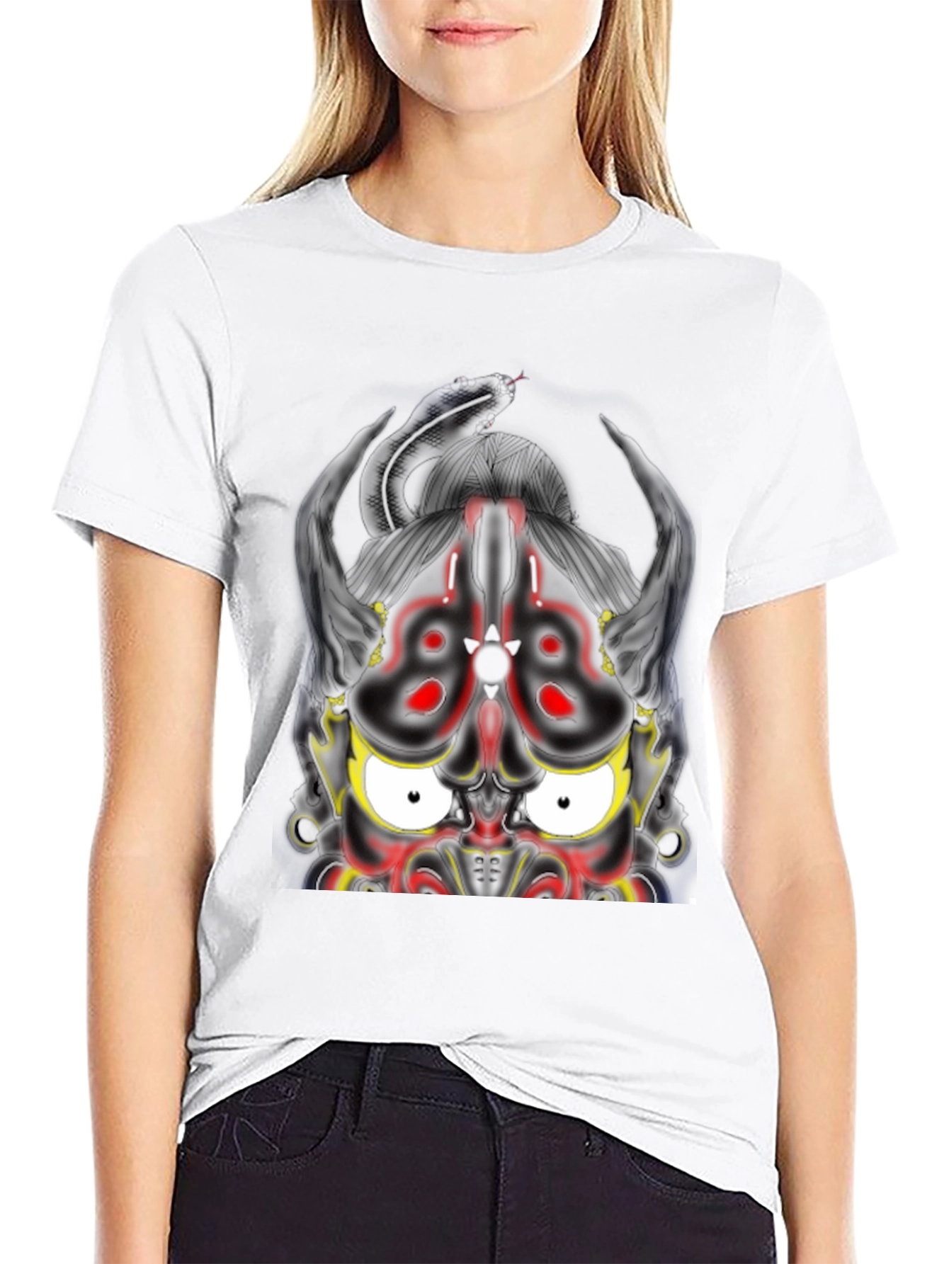 Dark Oni Mask Graphic T-Shirt