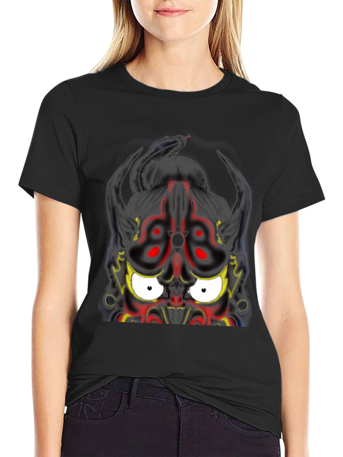 Dark Oni Mask Graphic T-Shirt