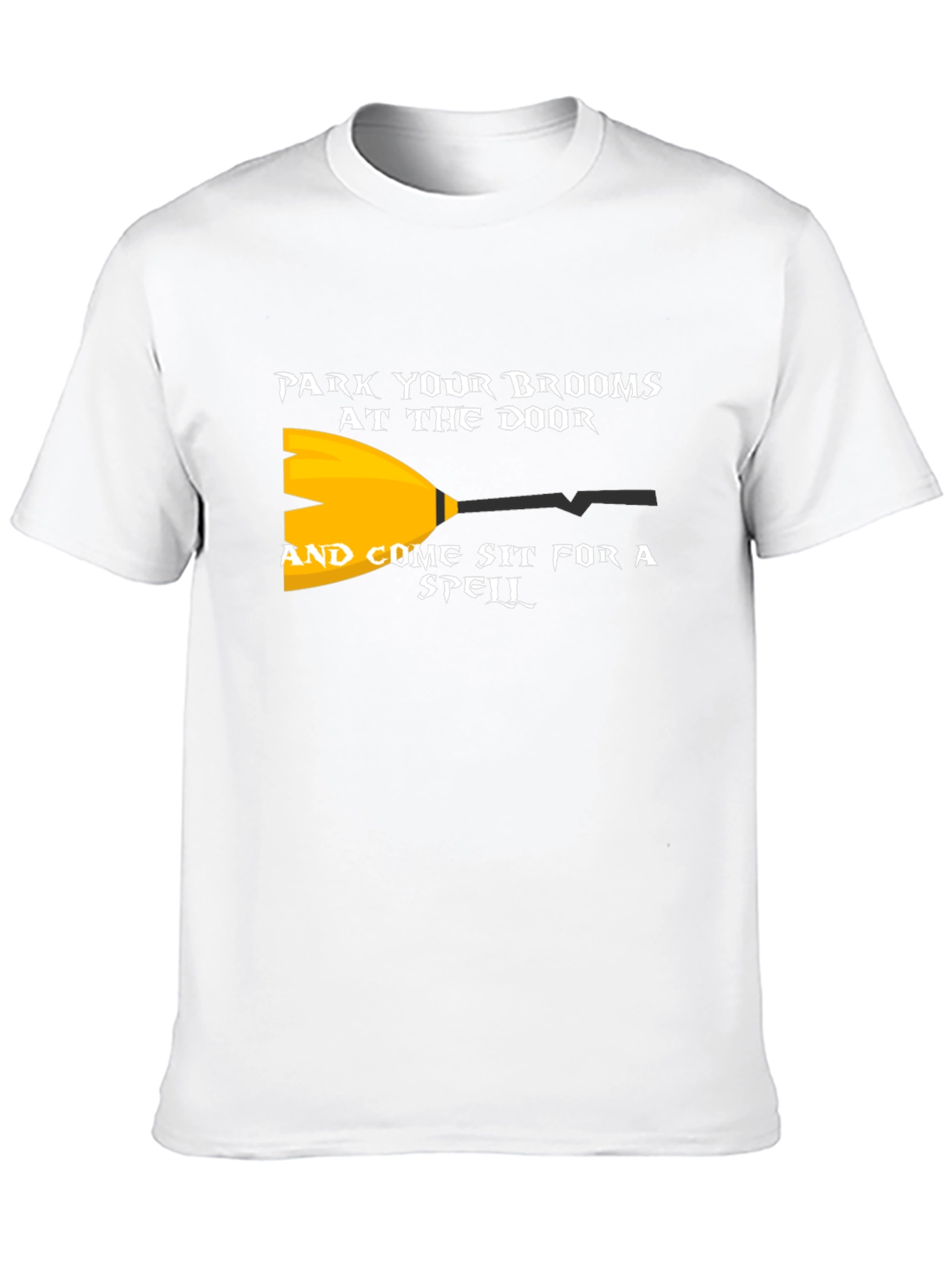 Park Your Brooms Graphic Tee - Halloween Witch Shirt