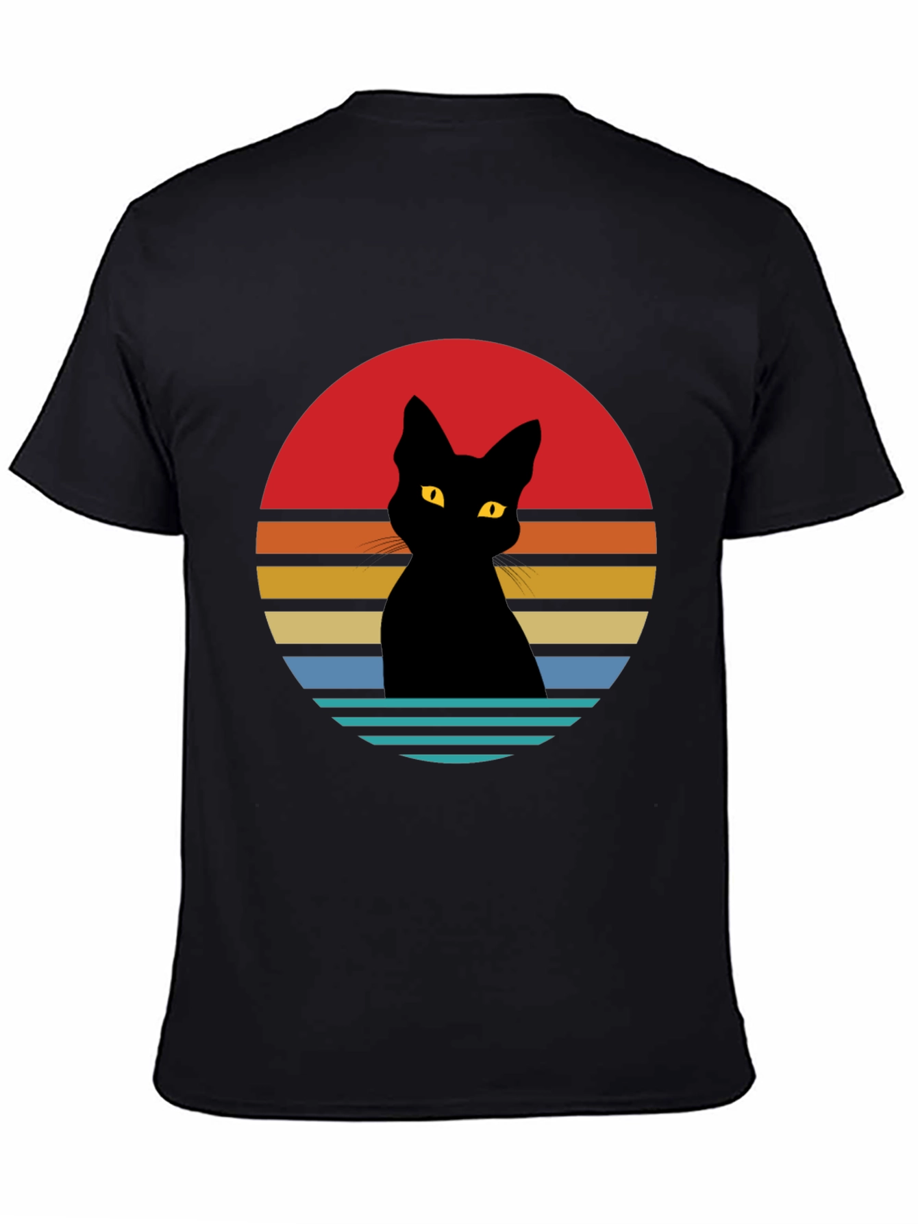 Retro Cat Silhouette Graphic Tee