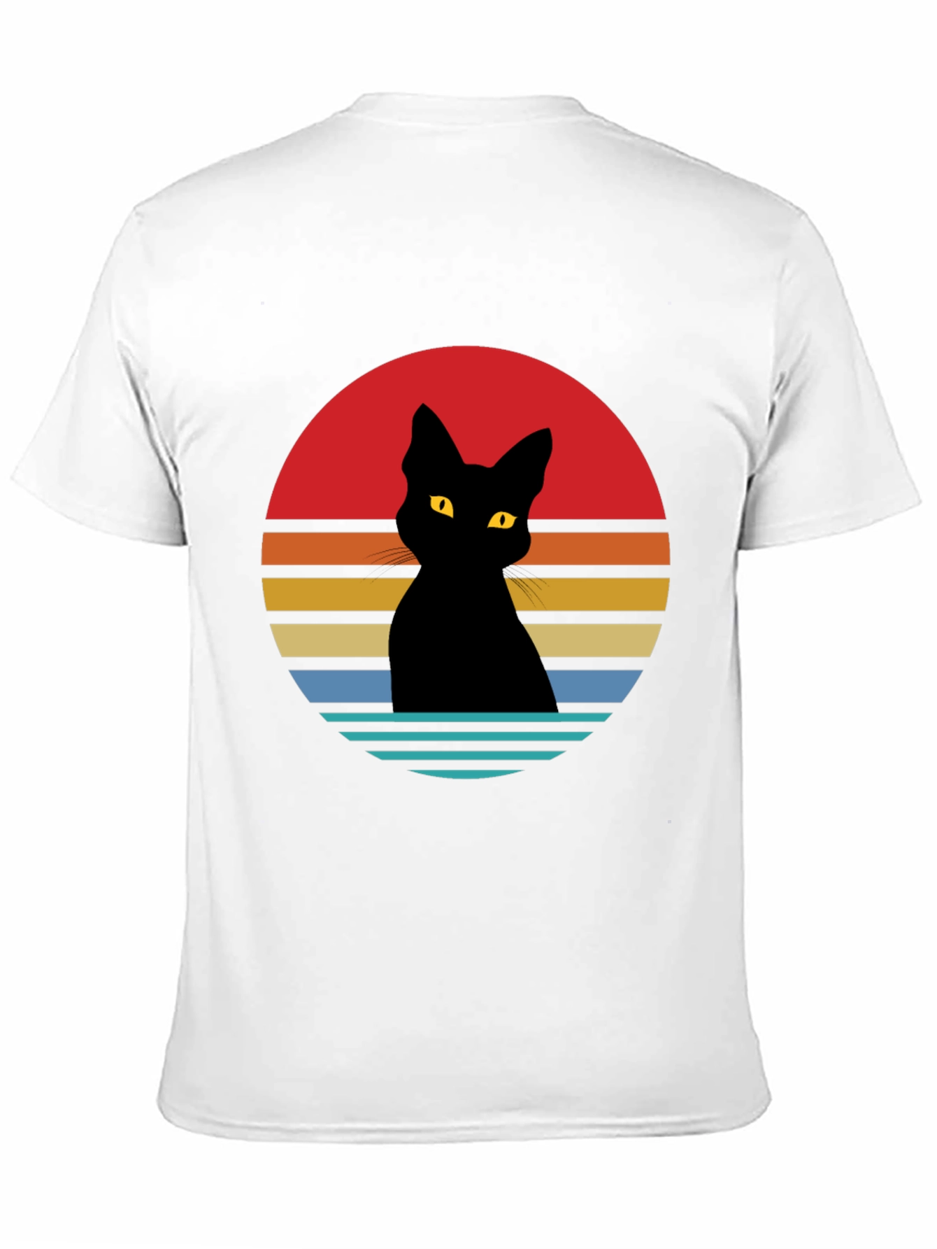 Retro Cat Silhouette Graphic Tee