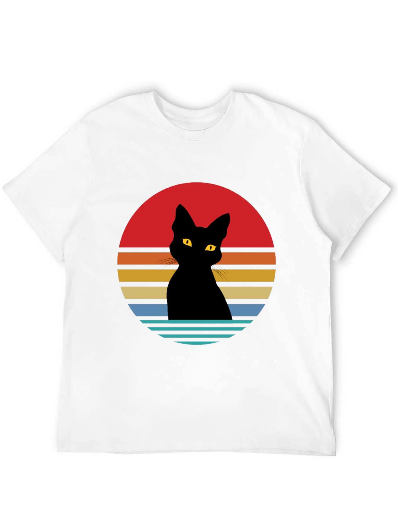 Retro Cat Silhouette Graphic Tee