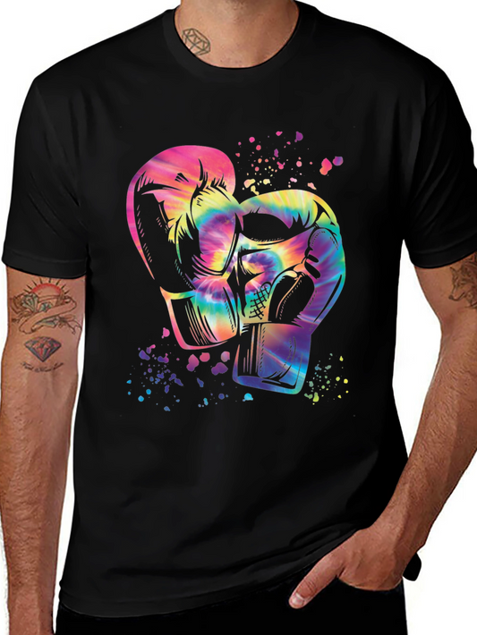 Tie-Dye Boxing Gloves Graphic Tee