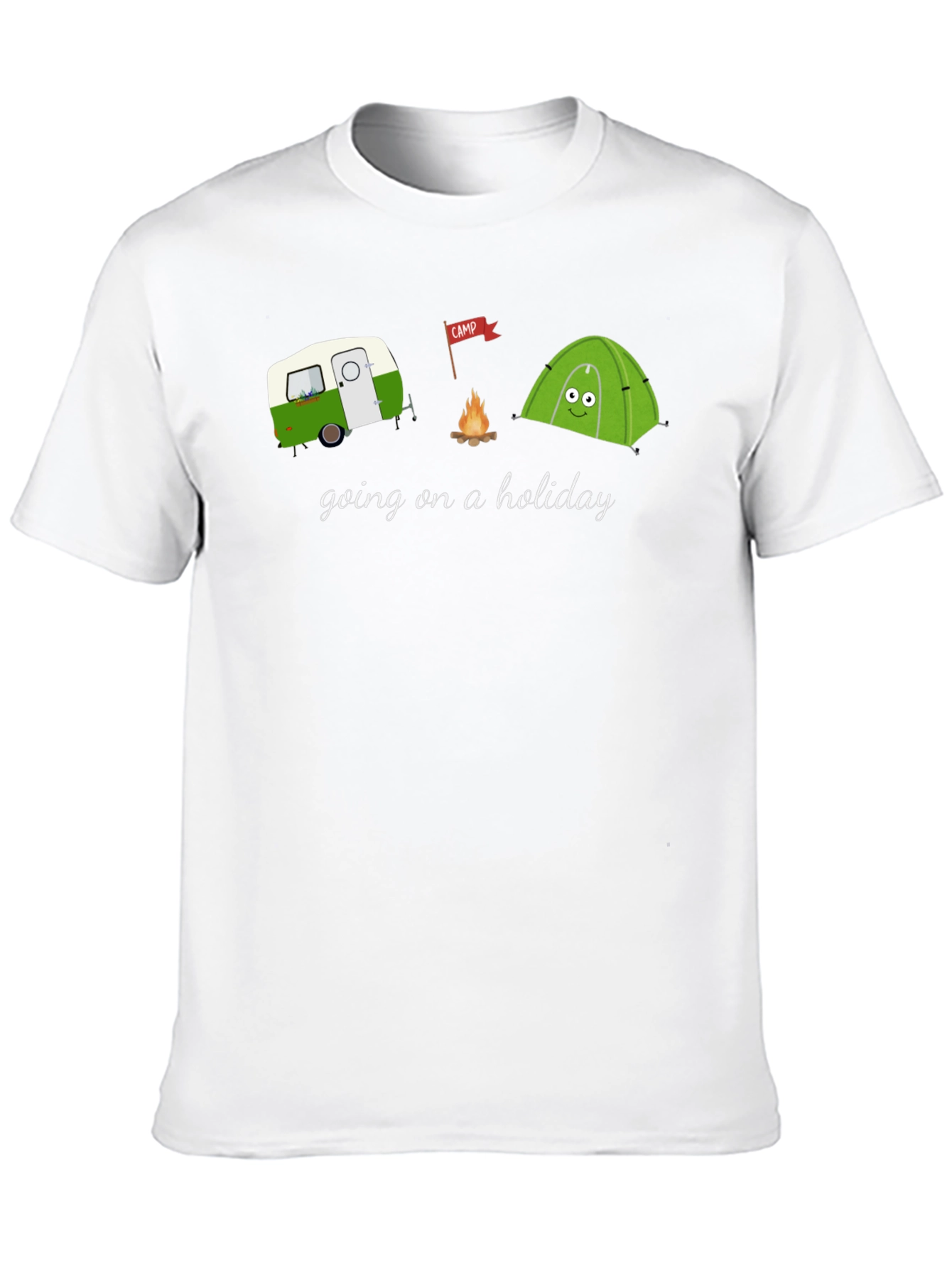 Camping Holiday Graphic Tee - Black