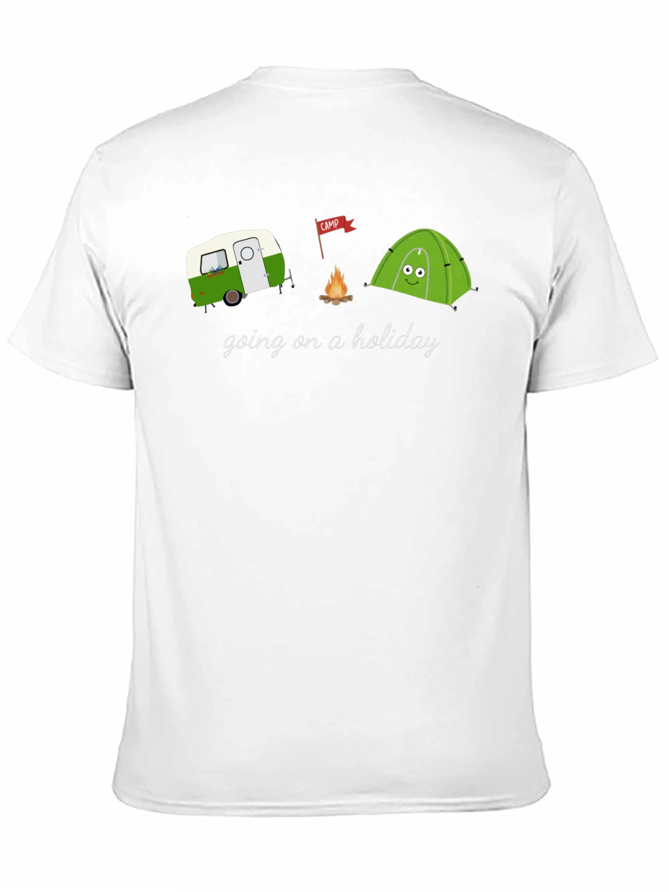 Camping Holiday Graphic Tee - Black