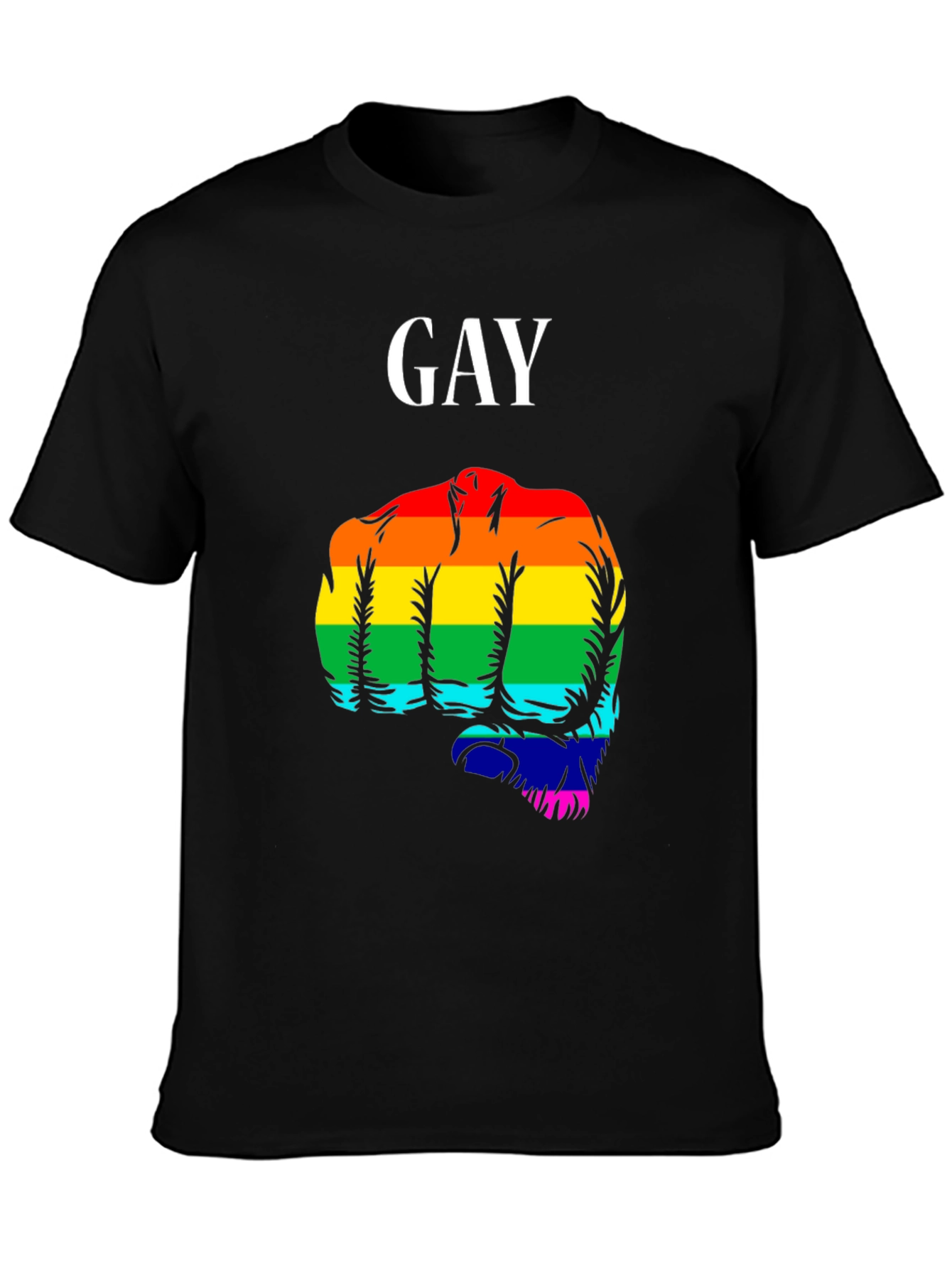 Gay Pride Fist T-Shirt - LGBTQ+ Rainbow Graphic Tee