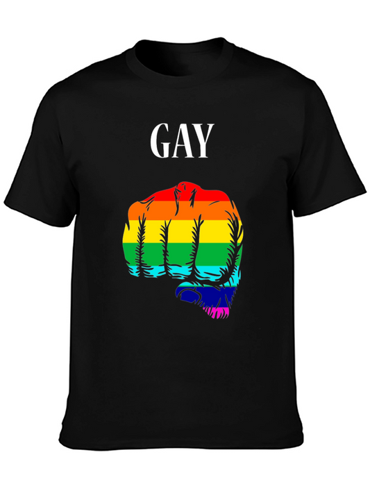 Gay Pride Fist T-Shirt - LGBTQ+ Rainbow Graphic Tee