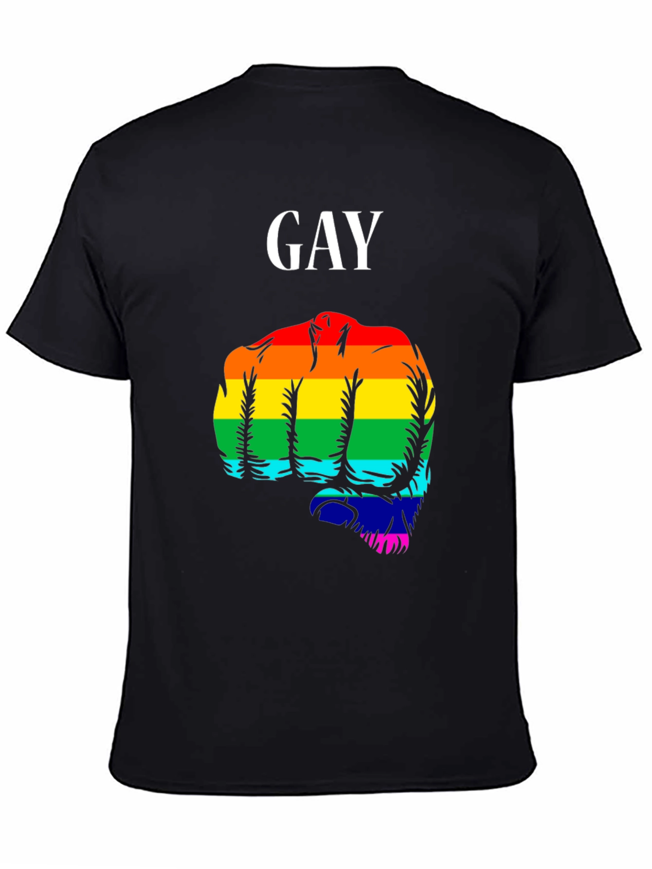 Gay Pride Fist T-Shirt - LGBTQ+ Rainbow Graphic Tee