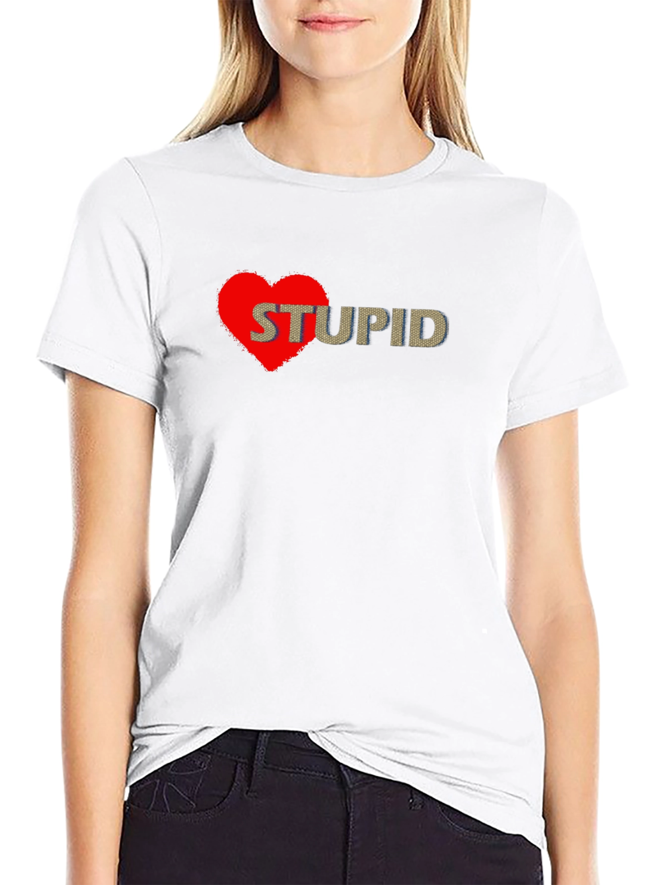 I Heart Stupid Graphic Tee - Casual Style
