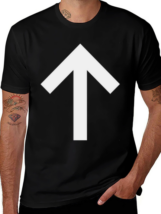 Upward Arrow Graphic Tee - Black