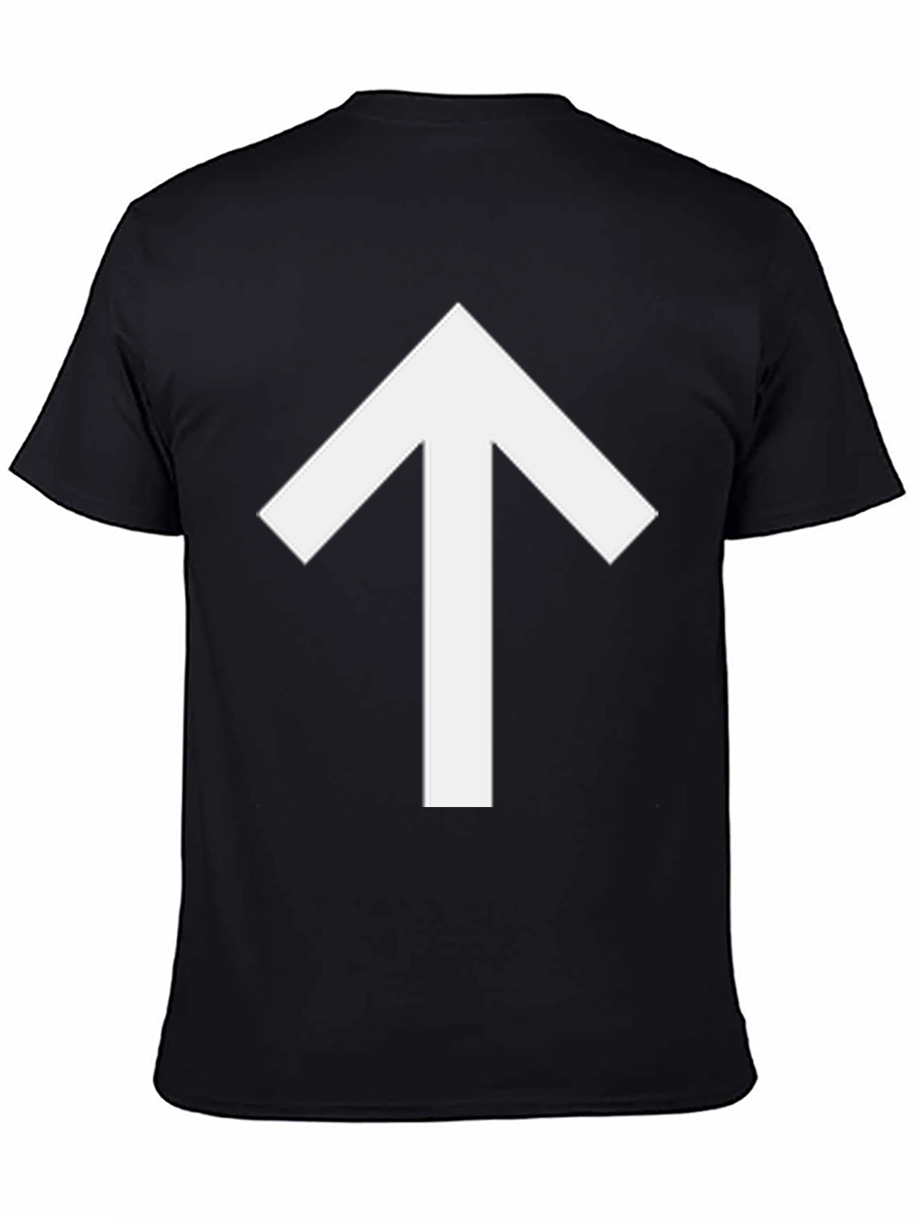 Upward Arrow Graphic Tee - Black