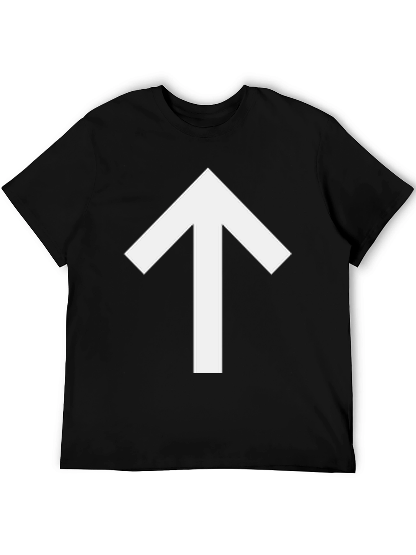 Upward Arrow Graphic Tee - Black