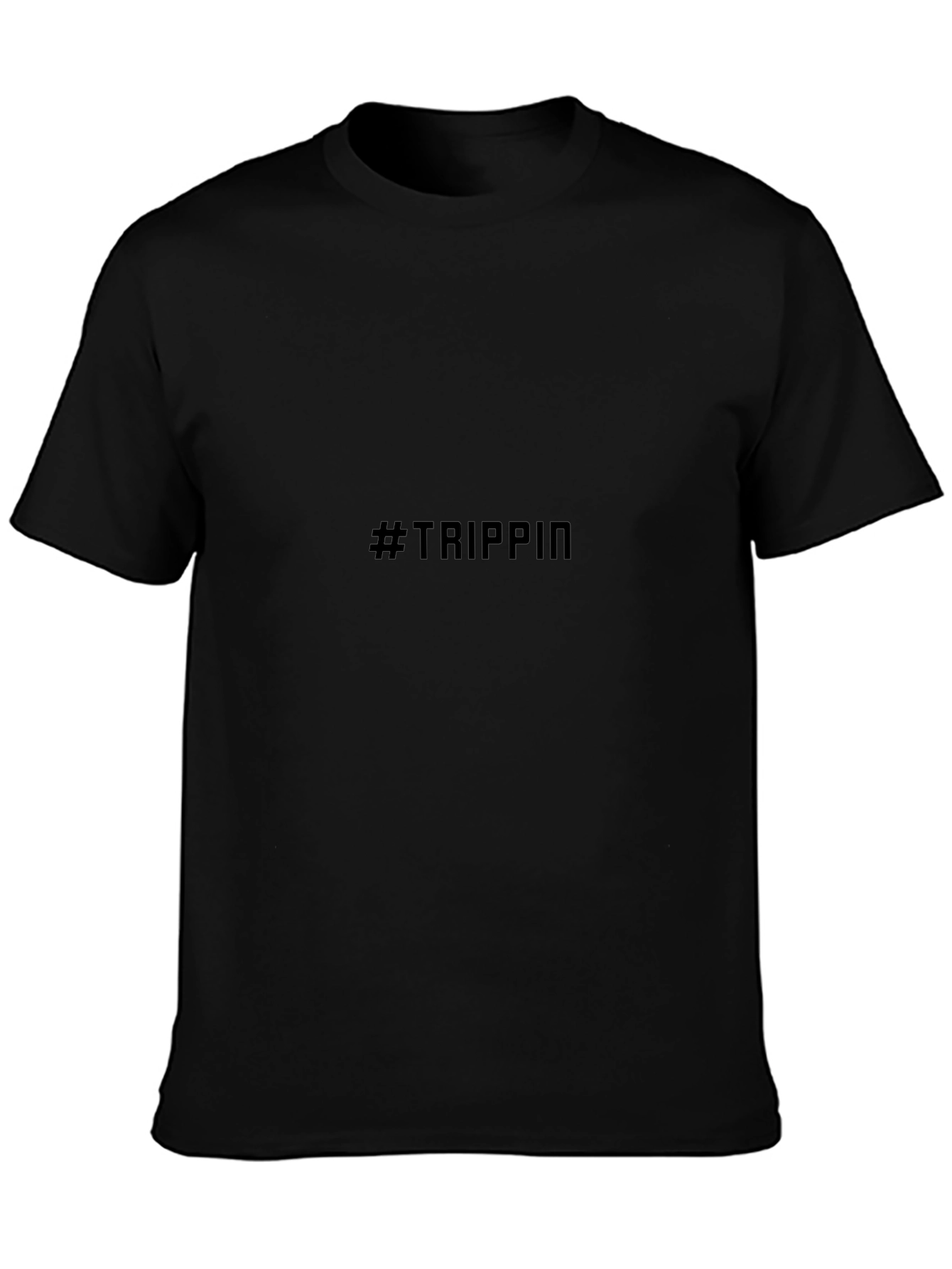 #Trippin Black Graphic Tee - Comfortable & Stylish