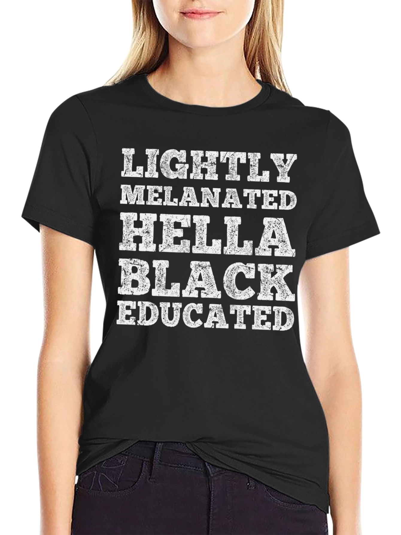 Lightly Melanated Hella Black Educated T-Shirt