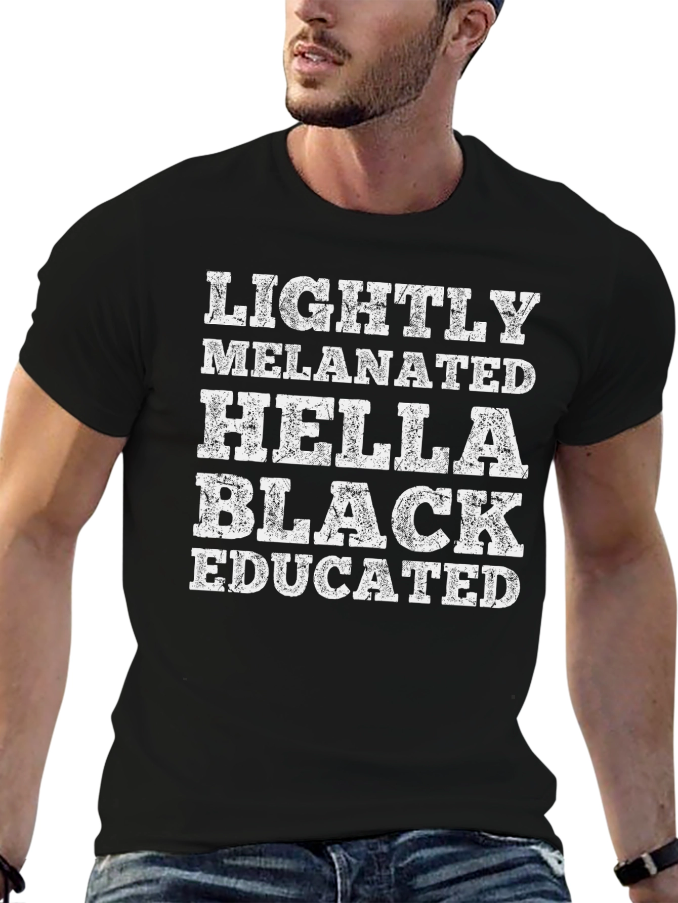 Lightly Melanated Hella Black Educated T-Shirt