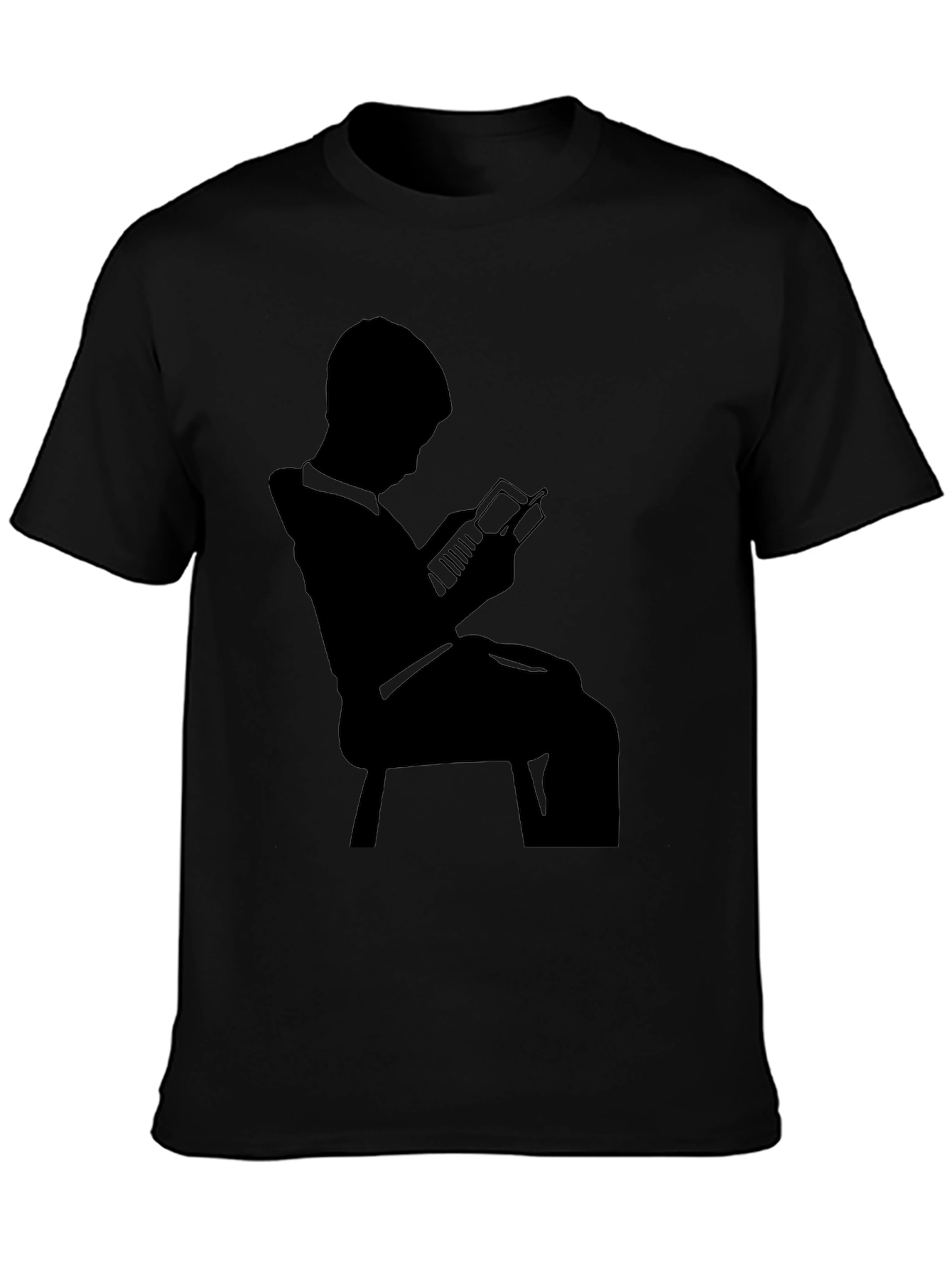 Silhouette Reader Black Graphic Tee